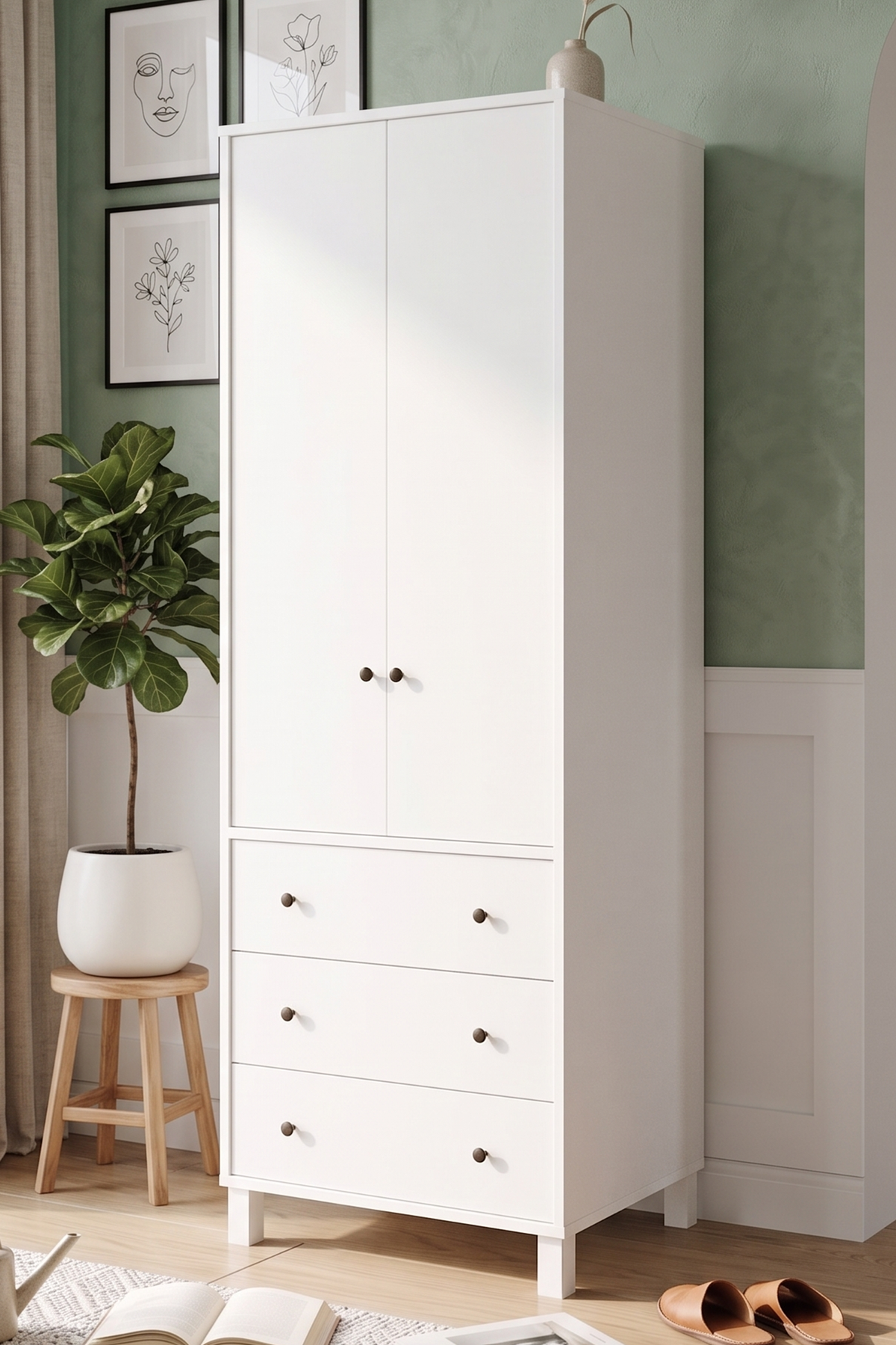 Yuru Design Noren Гардероб Бял NR5-W