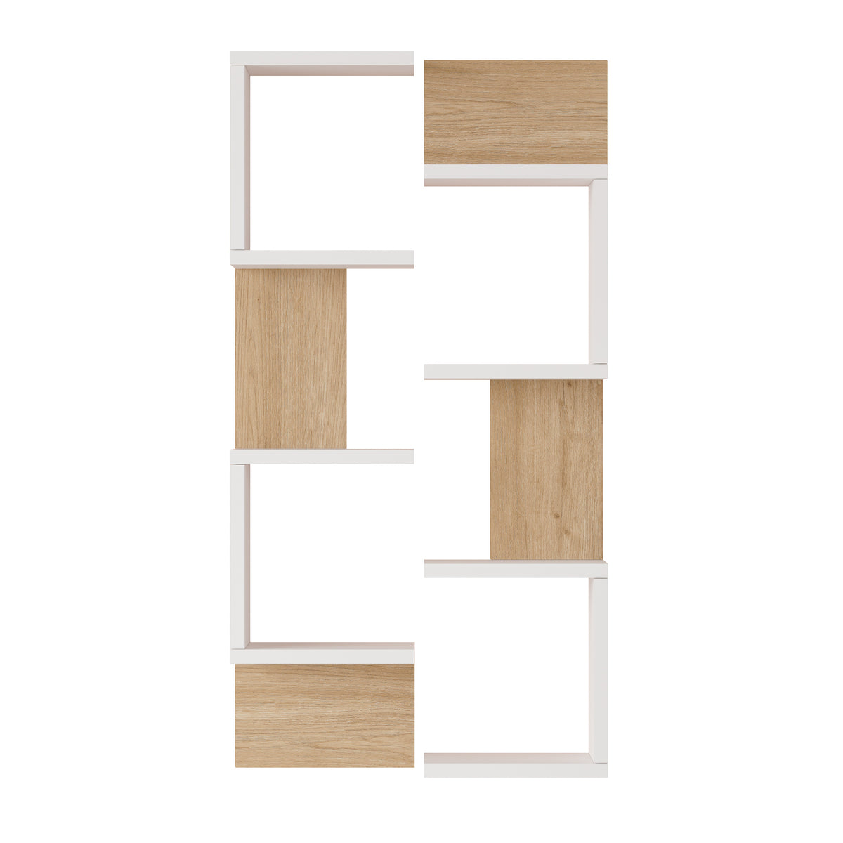 Yuru Design Етажерка за стена тип етажерка с кошница - Бяла WL22-SW – изображение 4