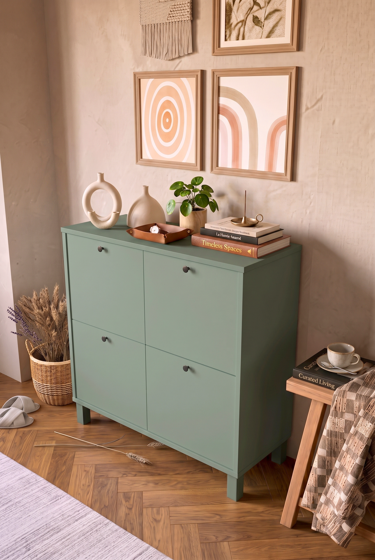 Шкаф за обувки Yuru Design Nord Dubrovnik Green ND1-Y – изображение 3