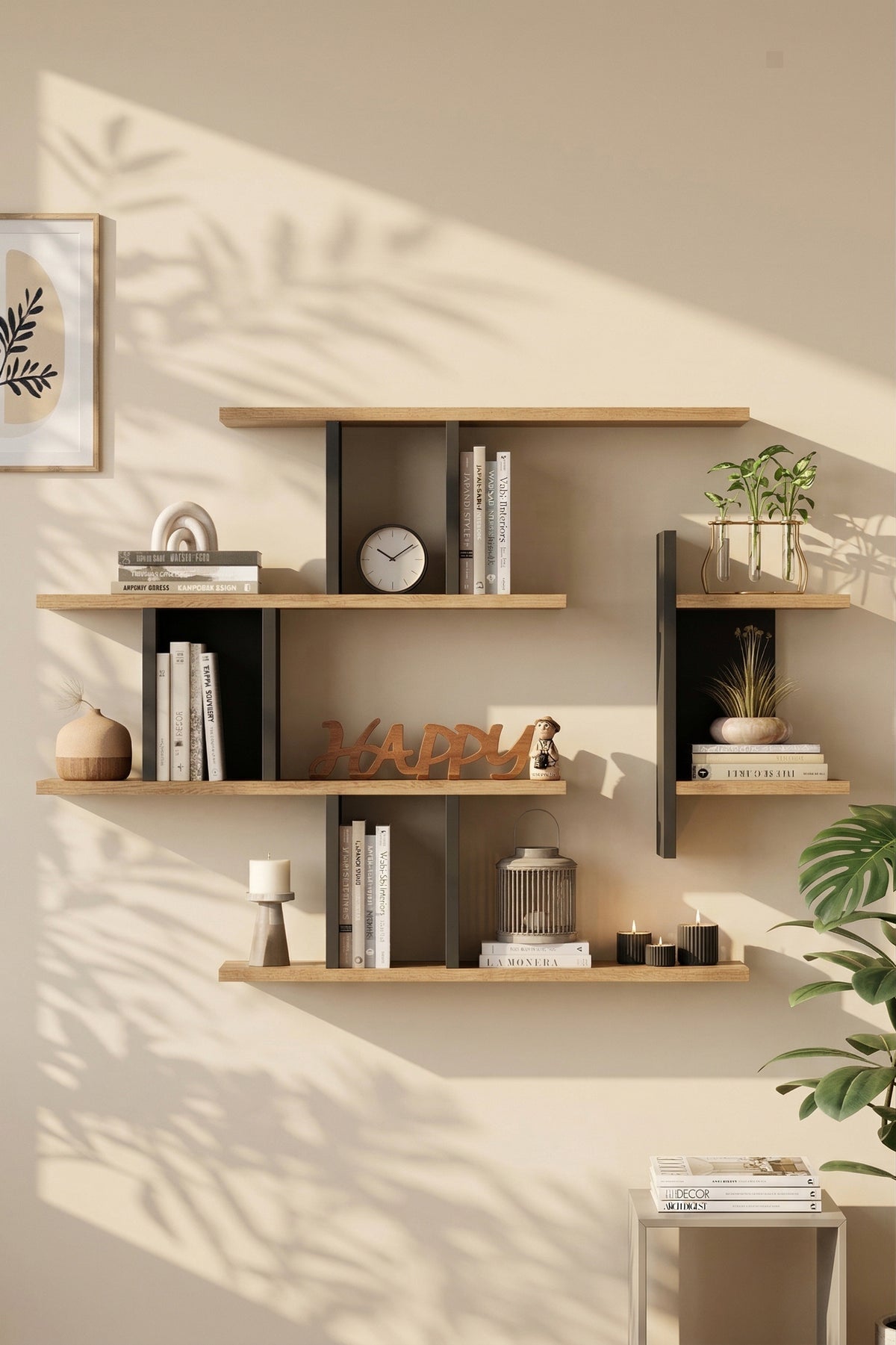 Yuru Design Етажерка за стена Sepet - Антрацит WL25-SA