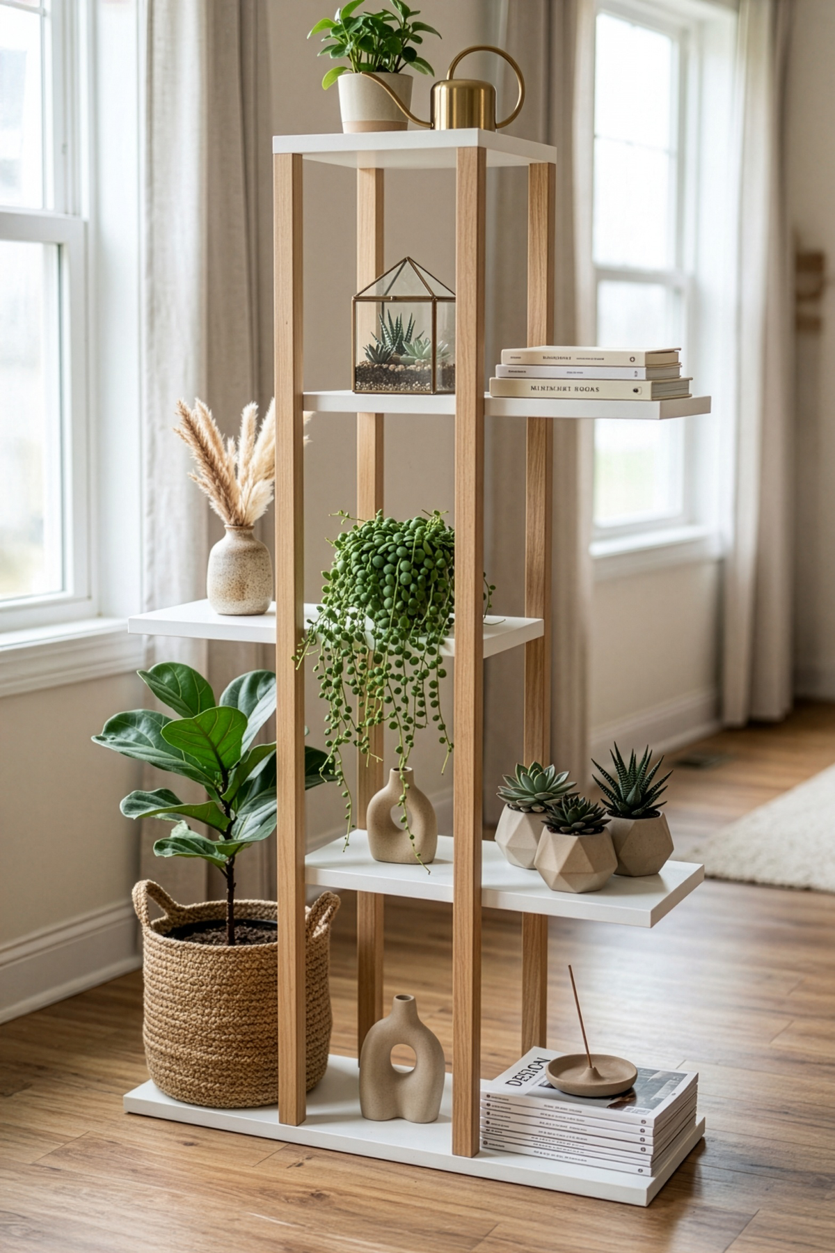 Етажерка Yuru Design Blom, бяла - бук BL1-WK – изображение 3