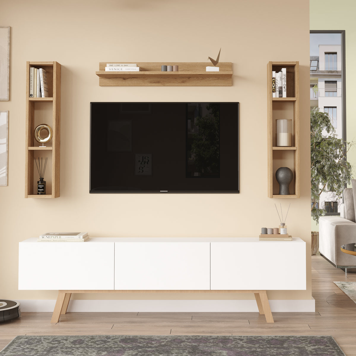 Yuru Design Pulse Медиен център Бял - Количка PU3-WS – изображение 3