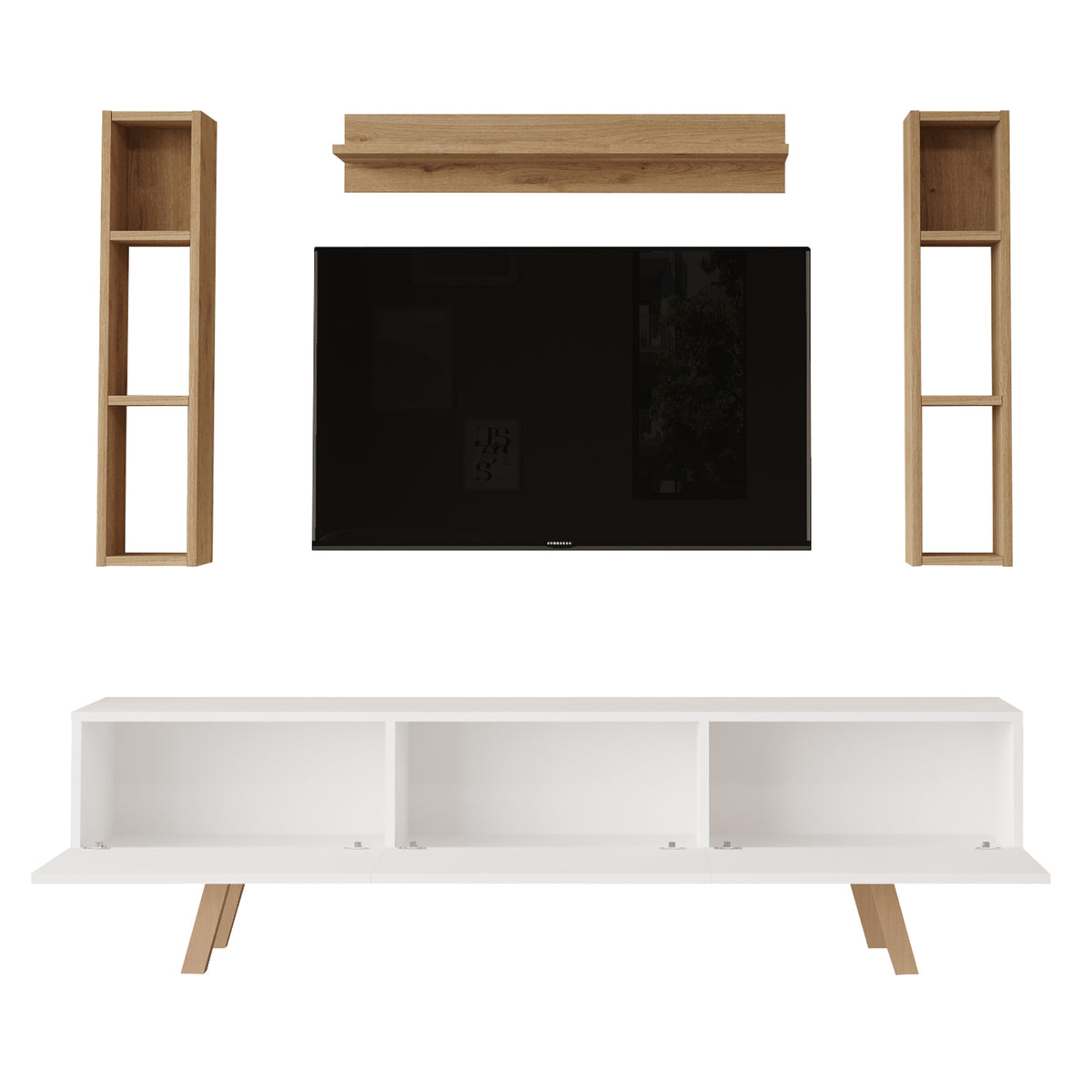 Yuru Design Pulse Медиен център Бял - Количка PU3-WS – изображение 7