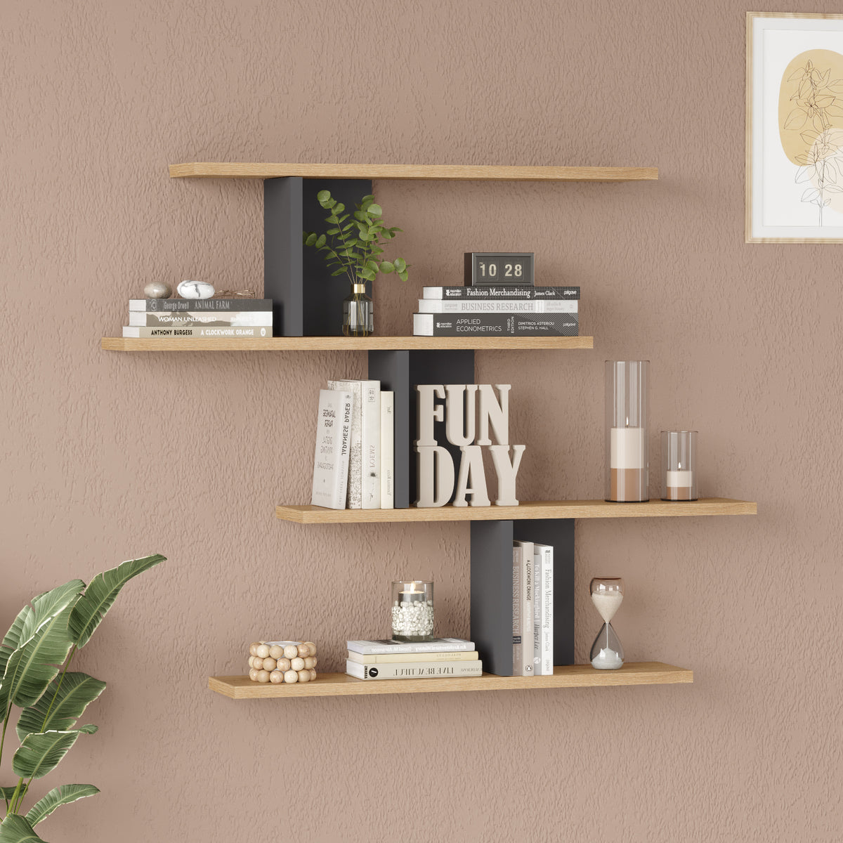 Yuru Design Shelf Wall Shelf Sepet - Anthracite WL24-SA – görsel 3