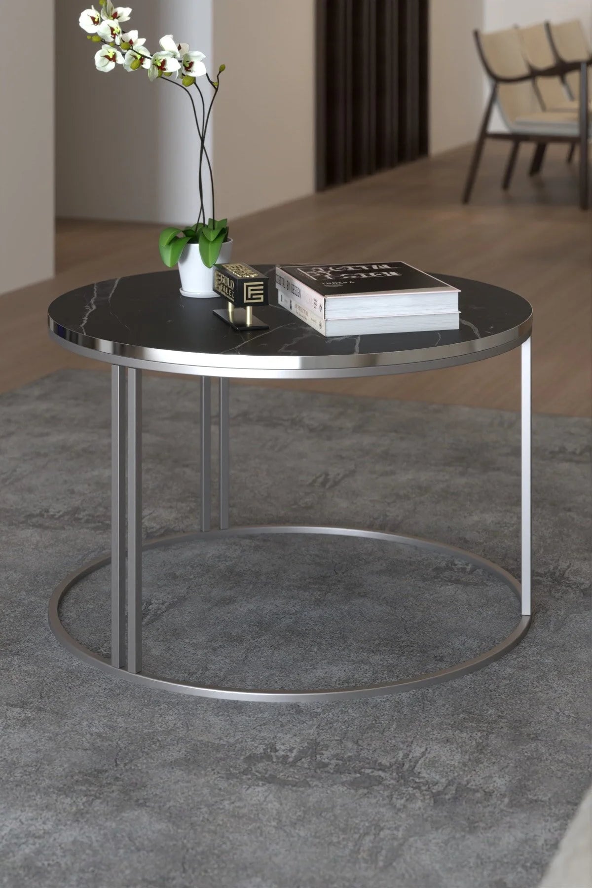 Специална холна маса Bendir Black 70 cm – görsel 3