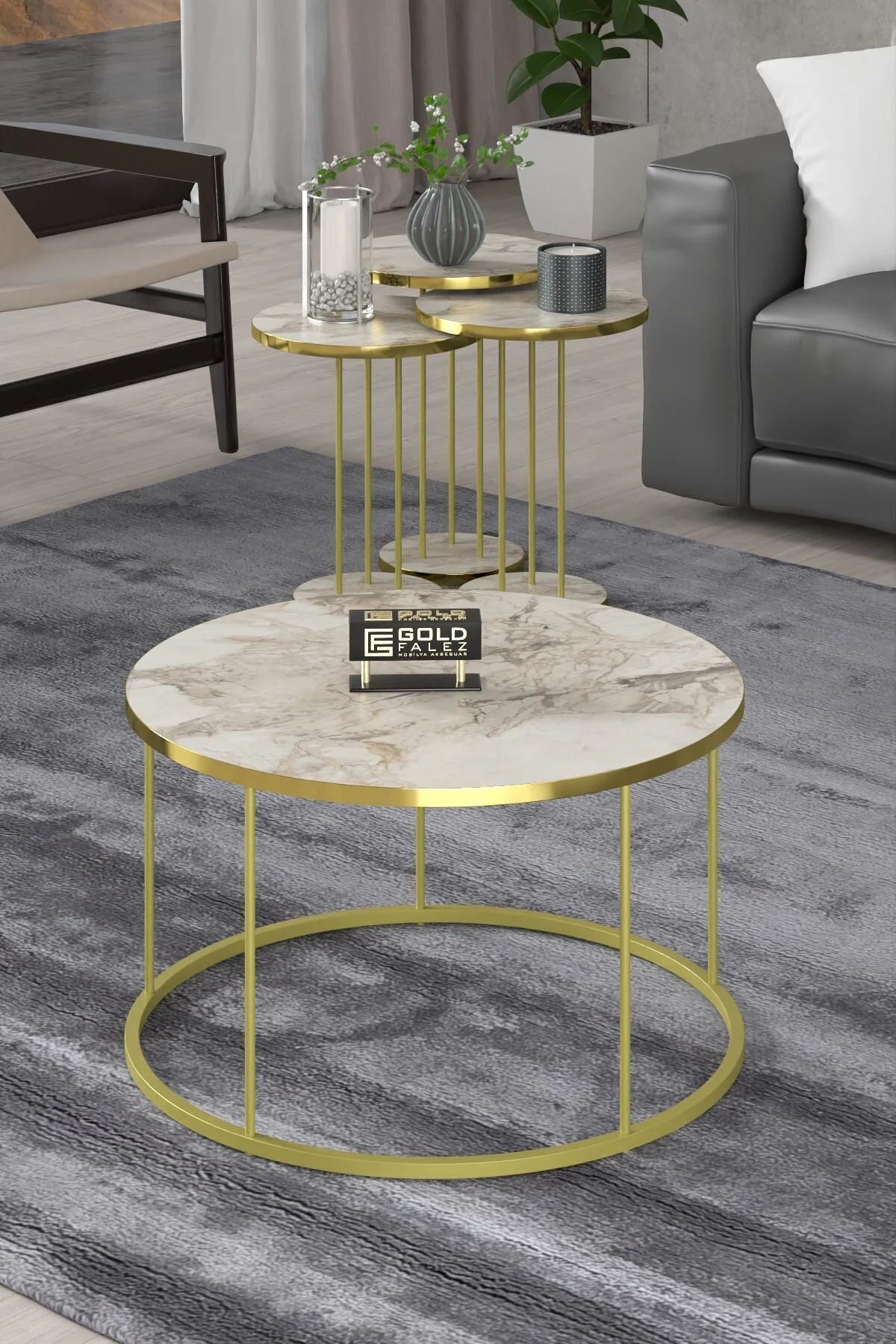 Холна маса Gold Terra Efes White 4 части