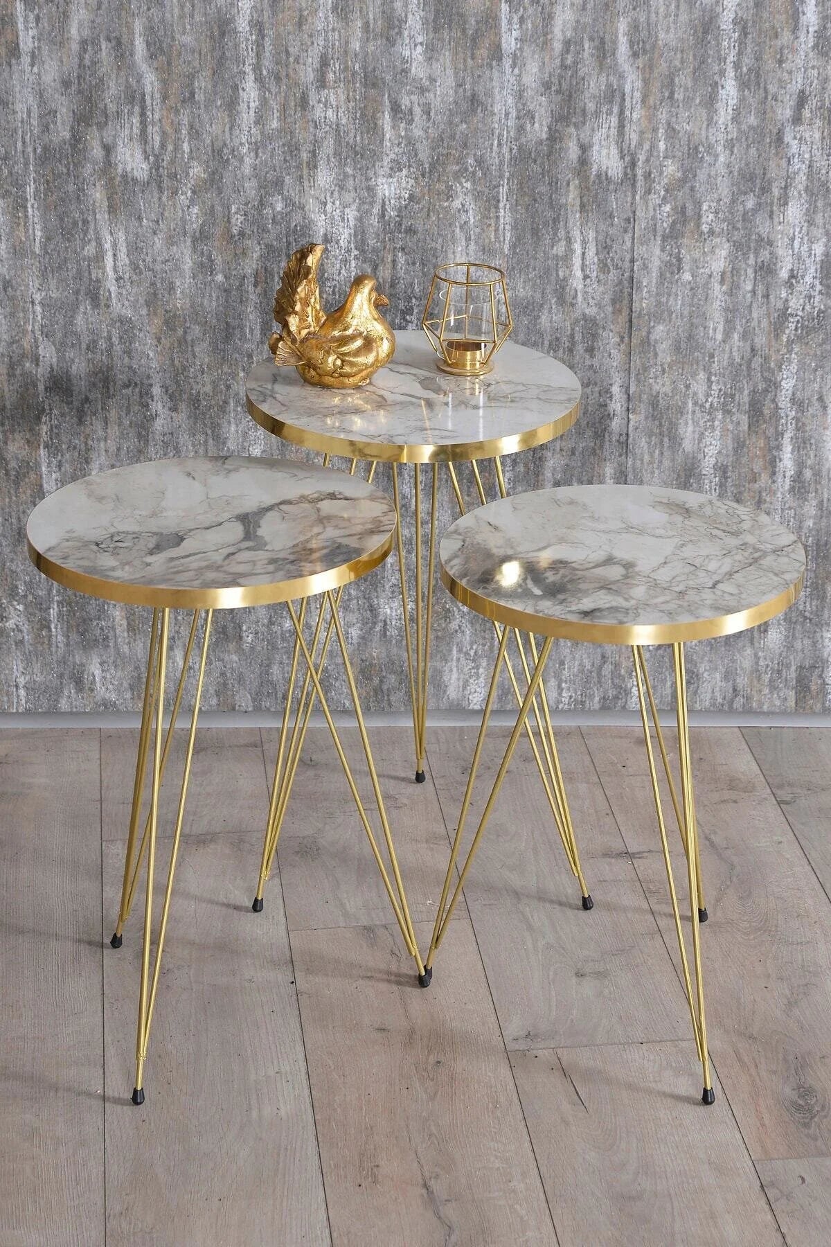 Комплект масички с телени крака Gold Efes – изображение 2