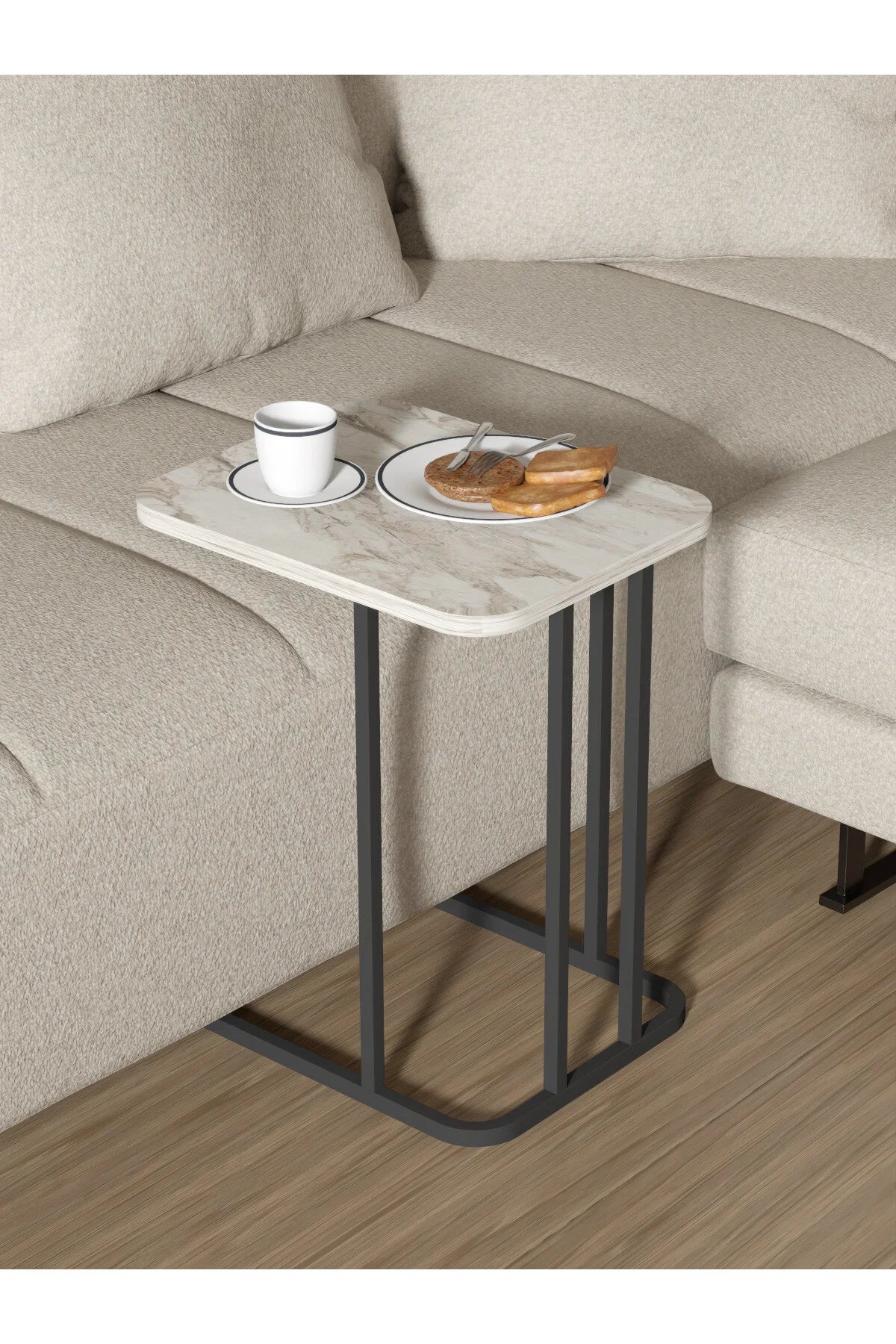 Маса за кафе Zino Nesting Екрю 3 бр – görsel 5