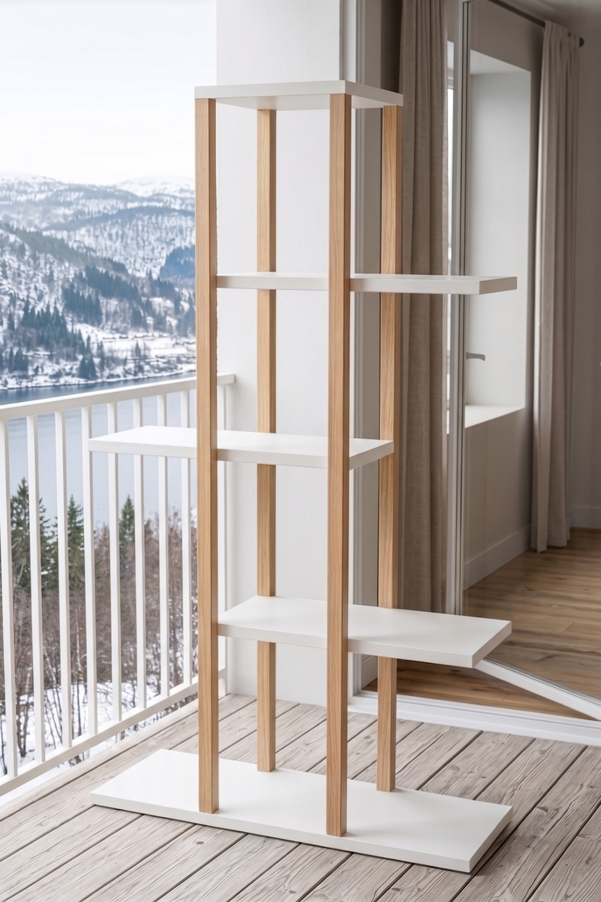 Етажерка Yuru Design Blom, бяла - бук BL1-WK – изображение 5