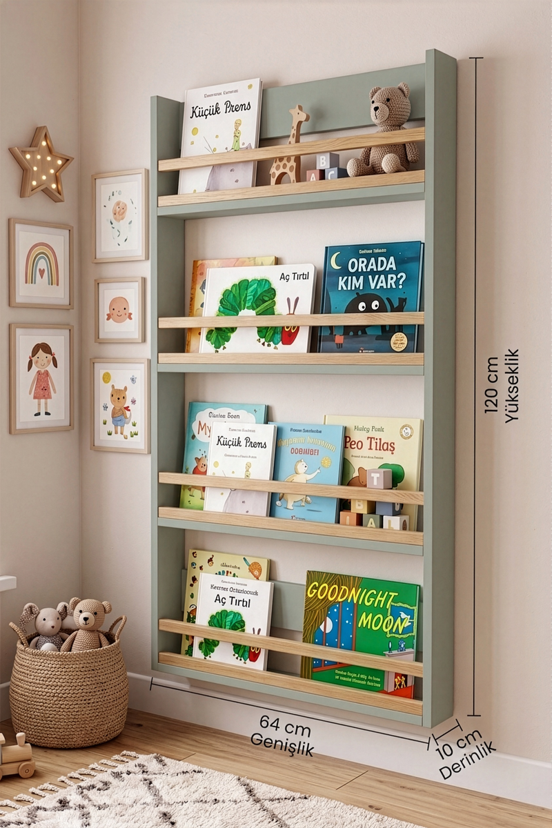 Yuru Design Blom Shelf Green - Beech BL4-YK