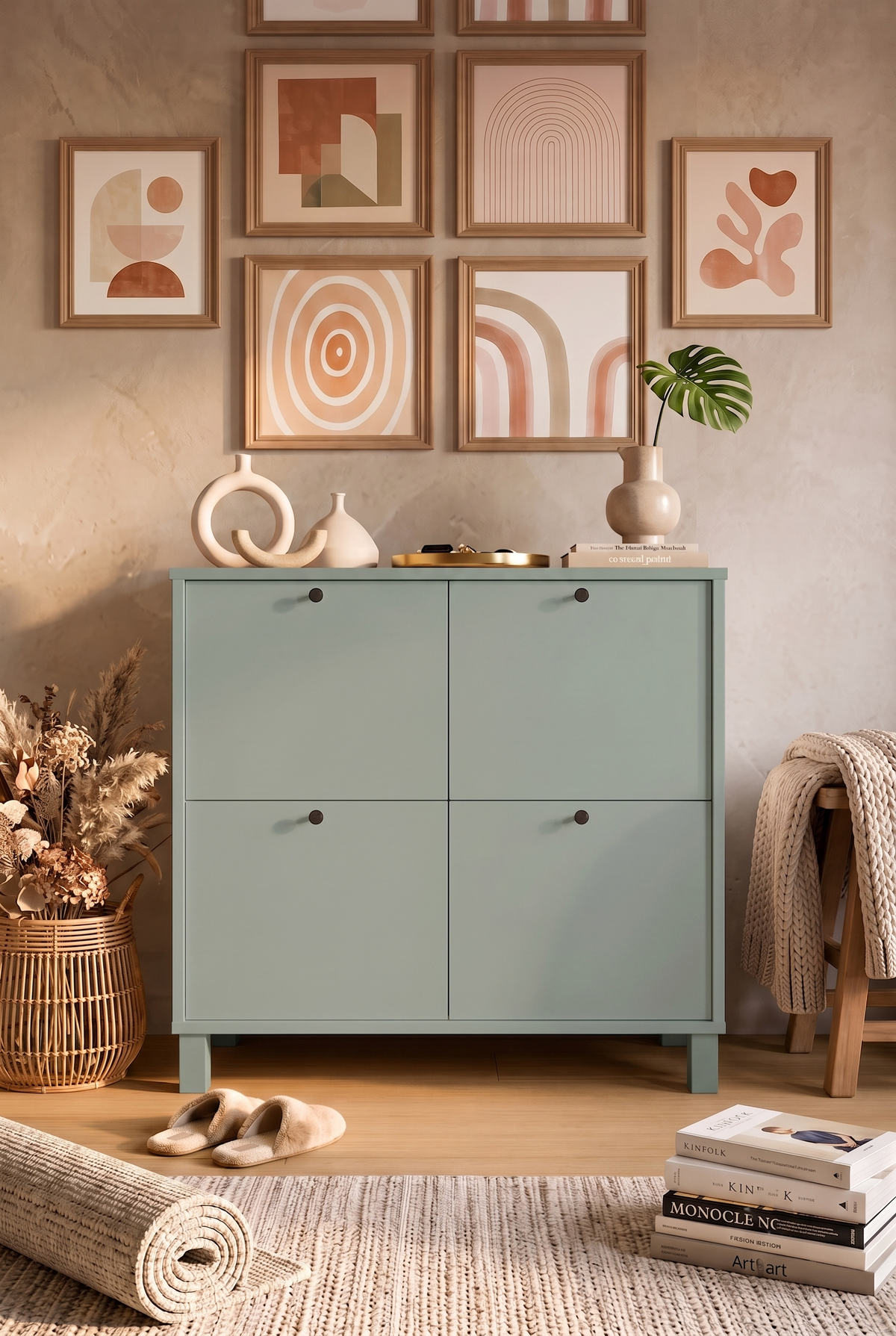 Шкаф за обувки Yuru Design Nord Dubrovnik Green ND1-Y – изображение 2