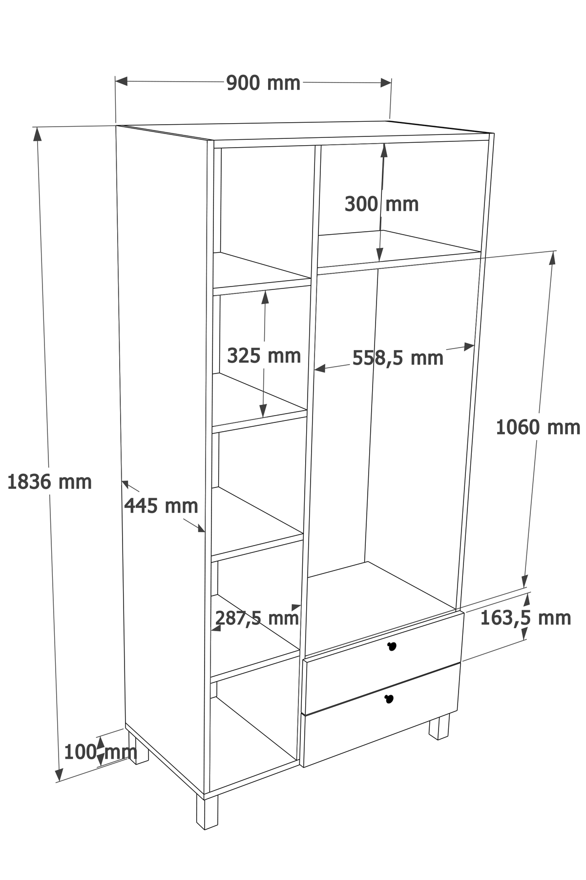 Yuru Design Yoda Wardrobe Sepet - White YD12-SW – image 5