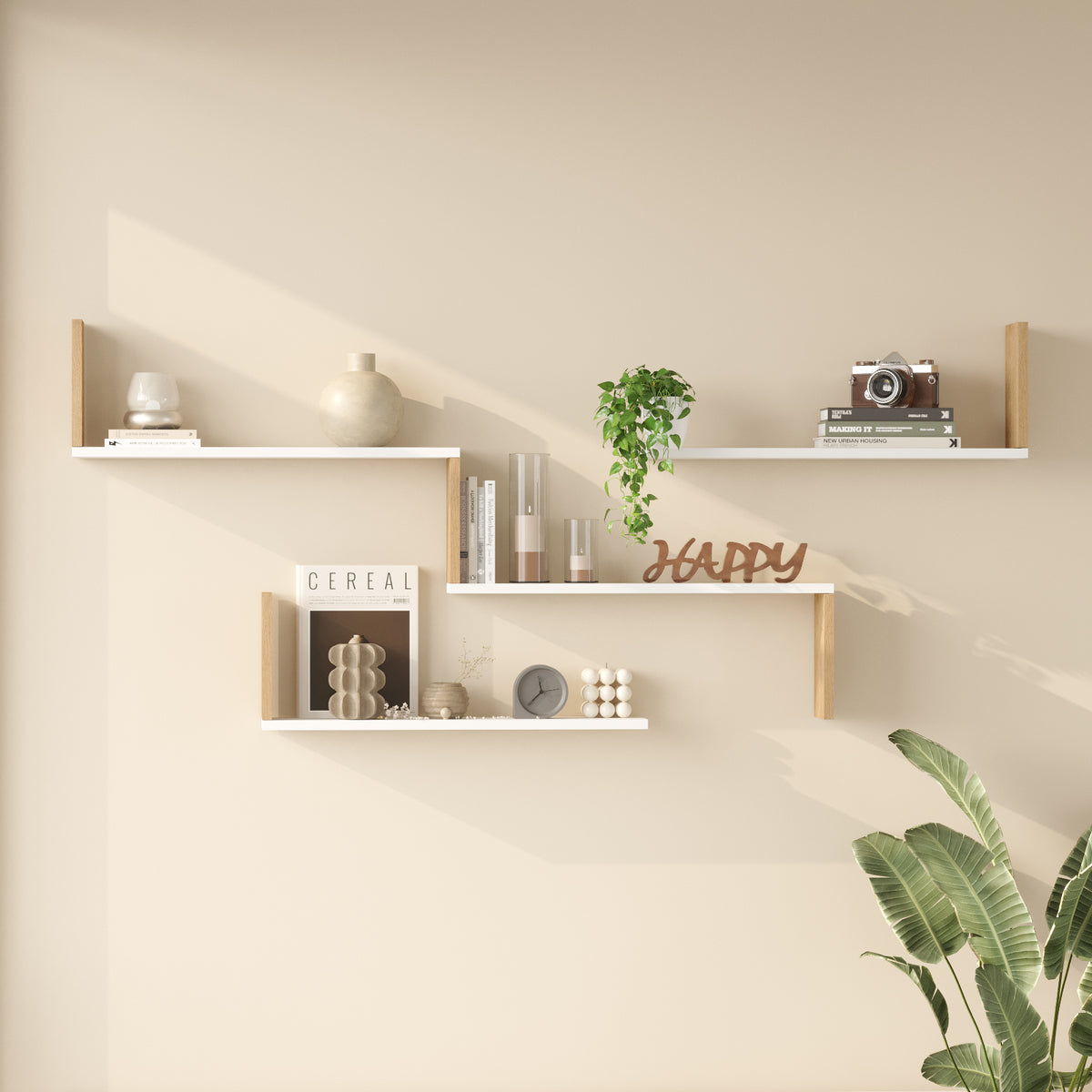 Yuru Design Shelf Wall Shelf Sepet - White WL28-SW – görsel 2
