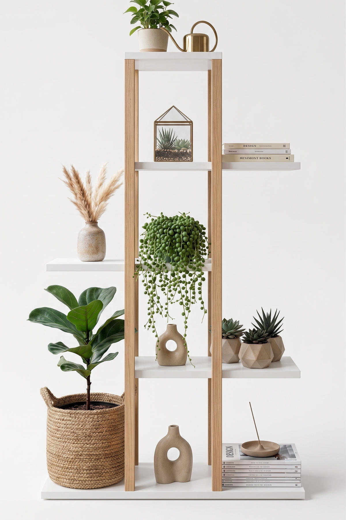 Етажерка Yuru Design Blom, бяла - бук BL1-WK – изображение 4