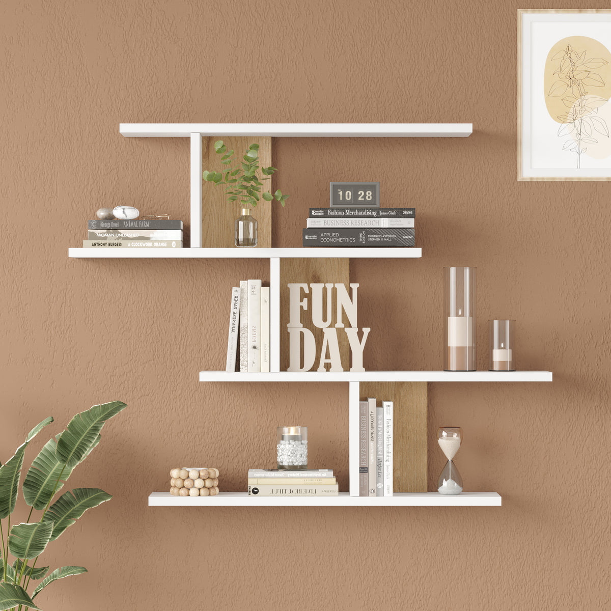 Yuru Design Етажерка за стена Sepet - Бяла WL24-SW – изображение 2