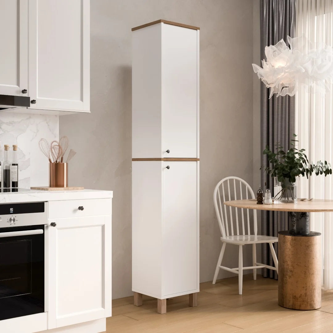 Çok amaçlı dolap Nord Mutfak kileri Banyo dolabı 195cm Sepetli-beyaz ND12-SW – изображение 2