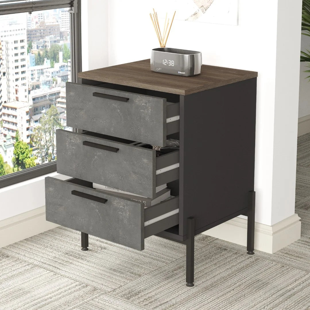 Vista ABCDE Офис комплект кафяво-бетон-антрацит VS9-CGA – görsel 4