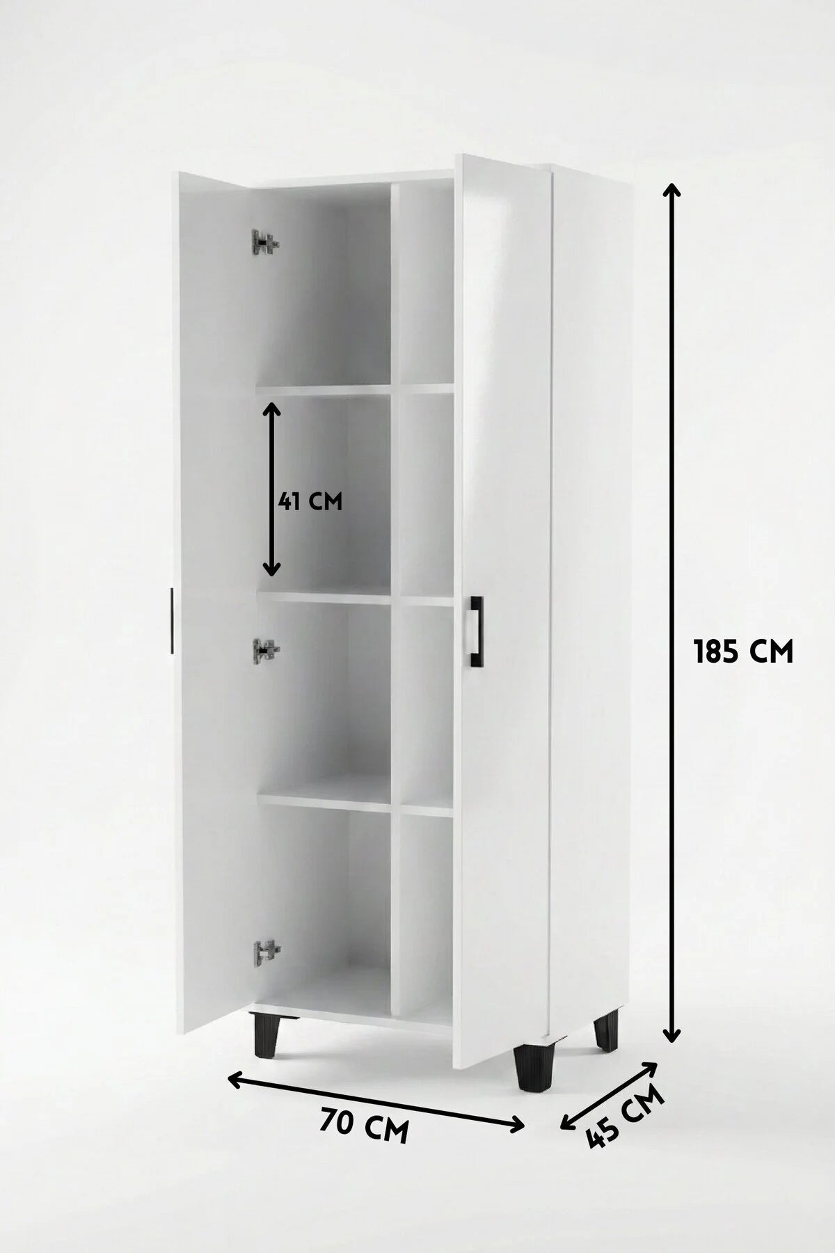 Шкаф килер с 8 отделения Бял 70 cm – изображение 5