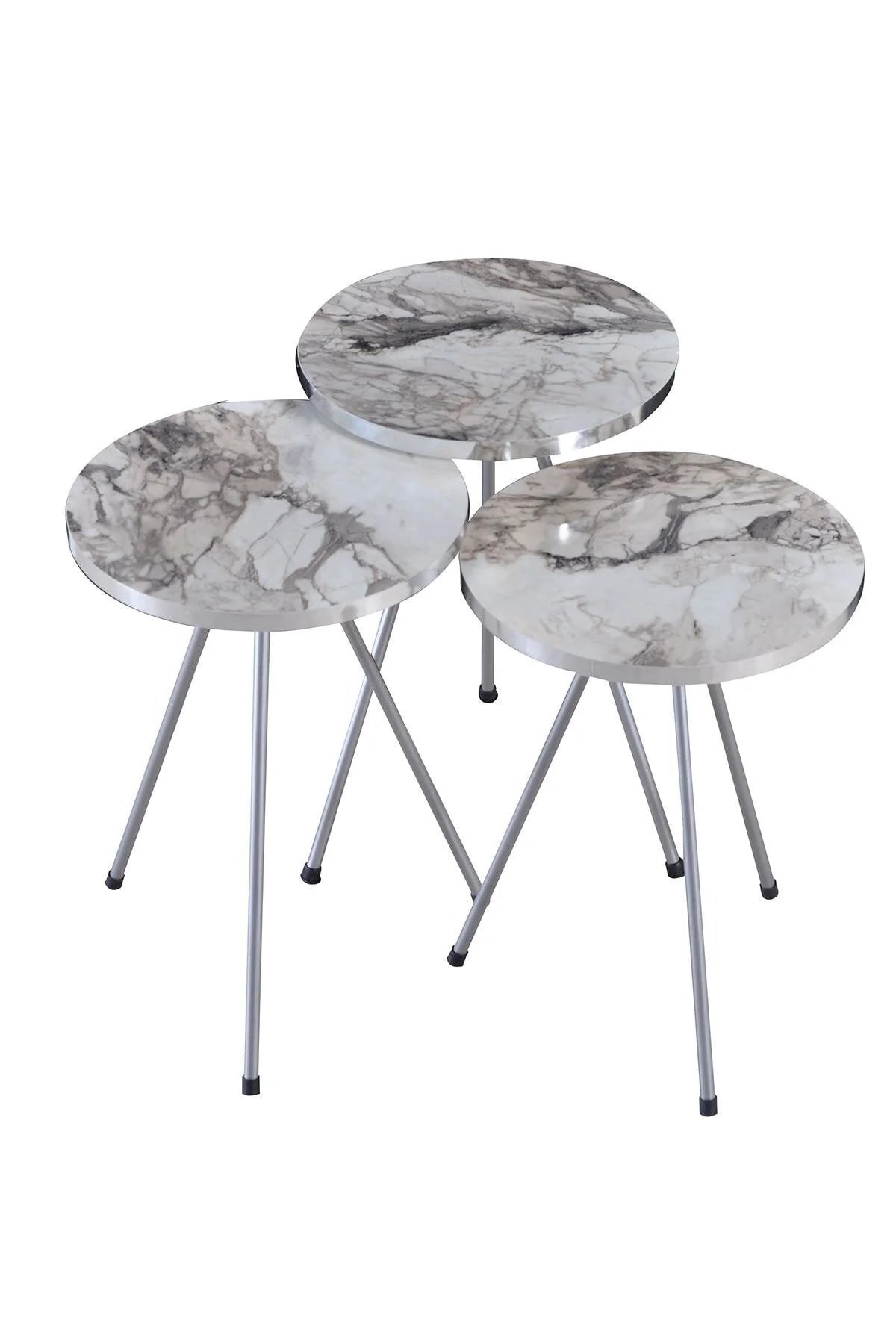 Сребърен метален гнездо Efes White 3-Piece – görsel 5