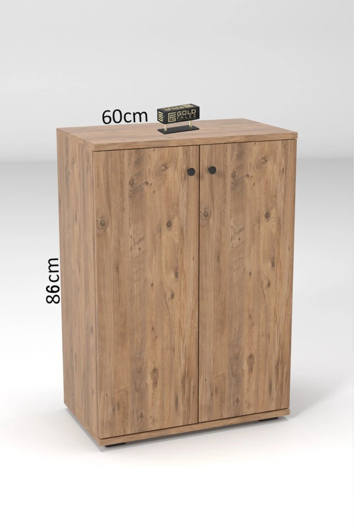 Покрита стойка за обувки орехово бяло 86 cm – изображение 5