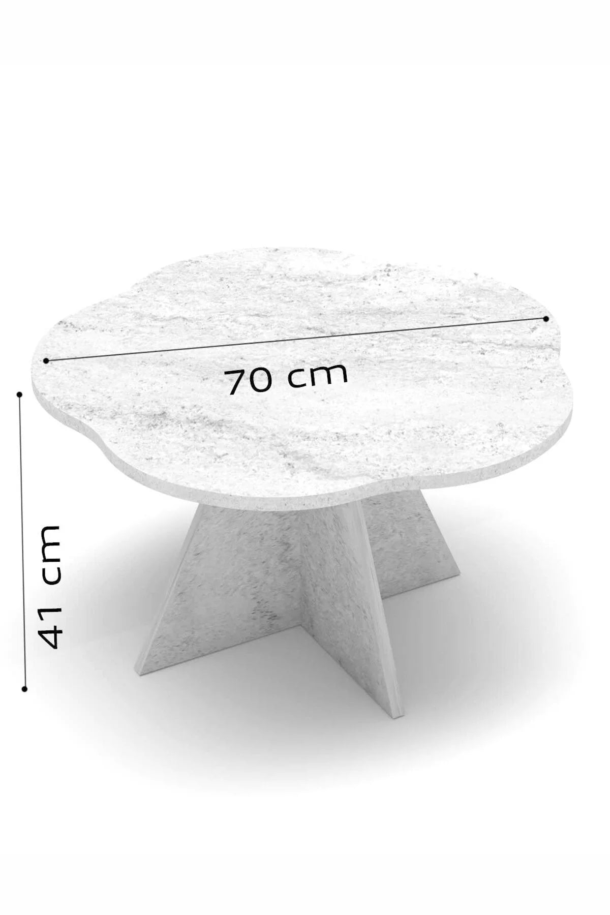 Маса за кафе на цветя Кафява 70 cm – изображение 4