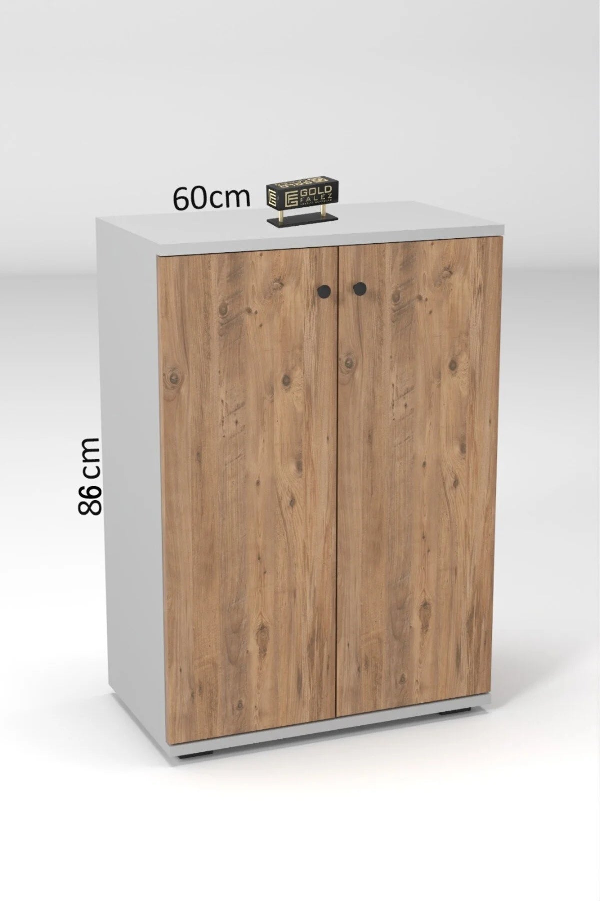 Покрита стойка за обувки Pine White 86 cm – görsel 4