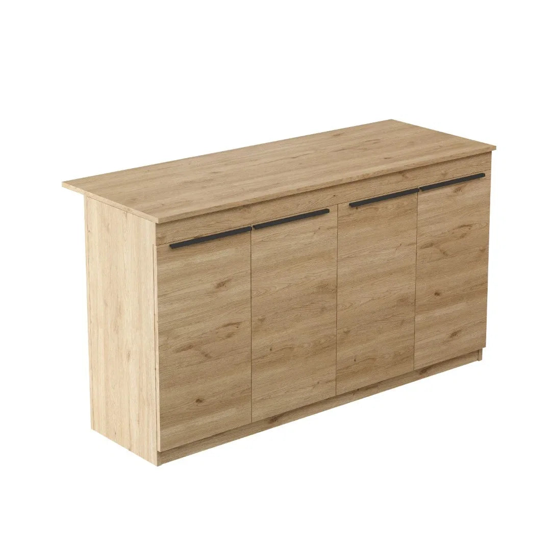 Кухненска трапезна маса Orren Island с 4 капака 160cm Кошница – görsel 5