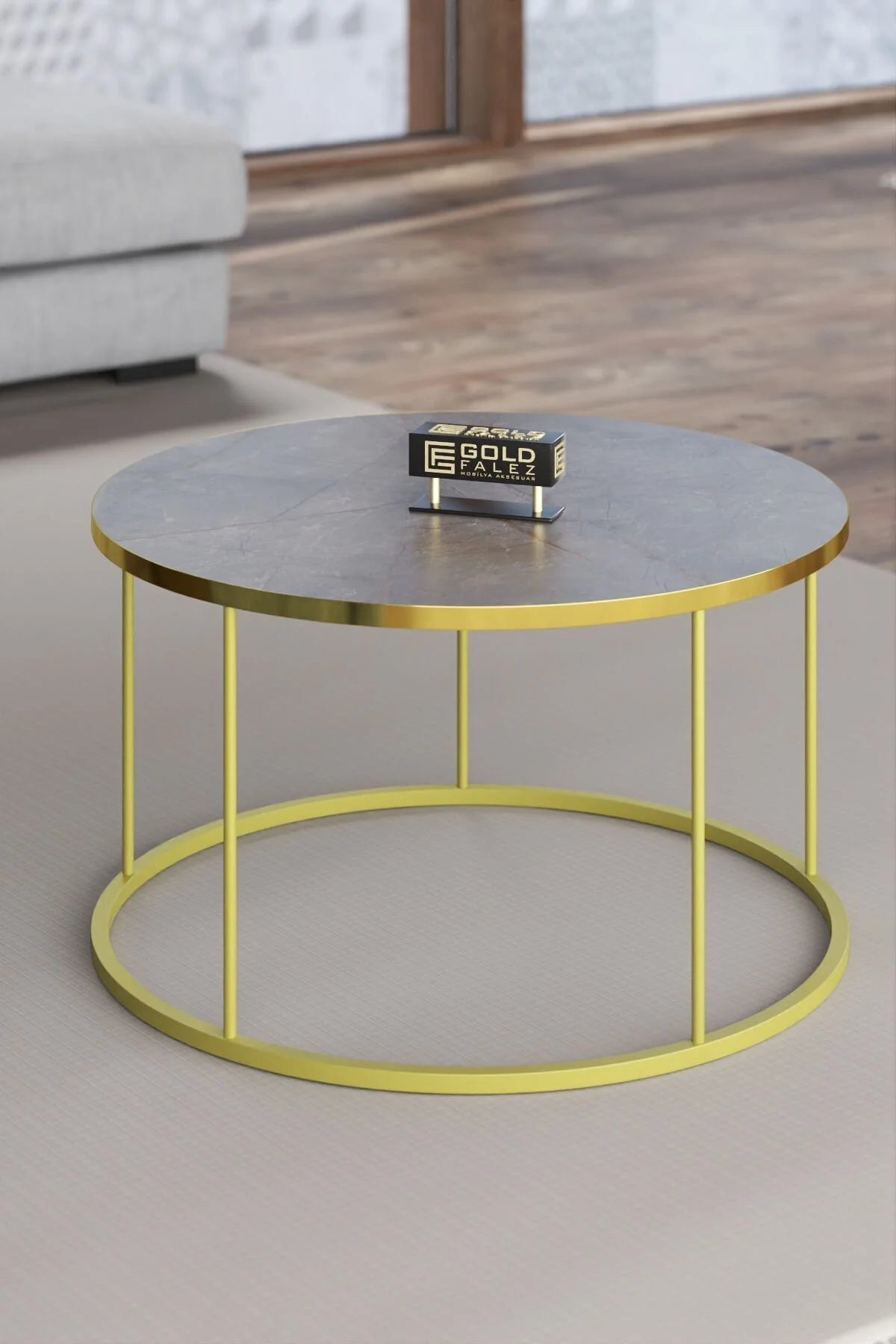 Холна маса Gold Terra Gordion Grey – görsel 2