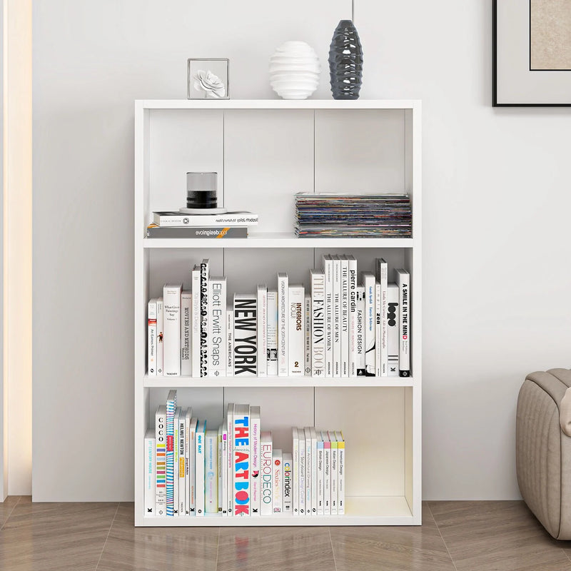 Библиотека Adel с 2 рафта - бяла