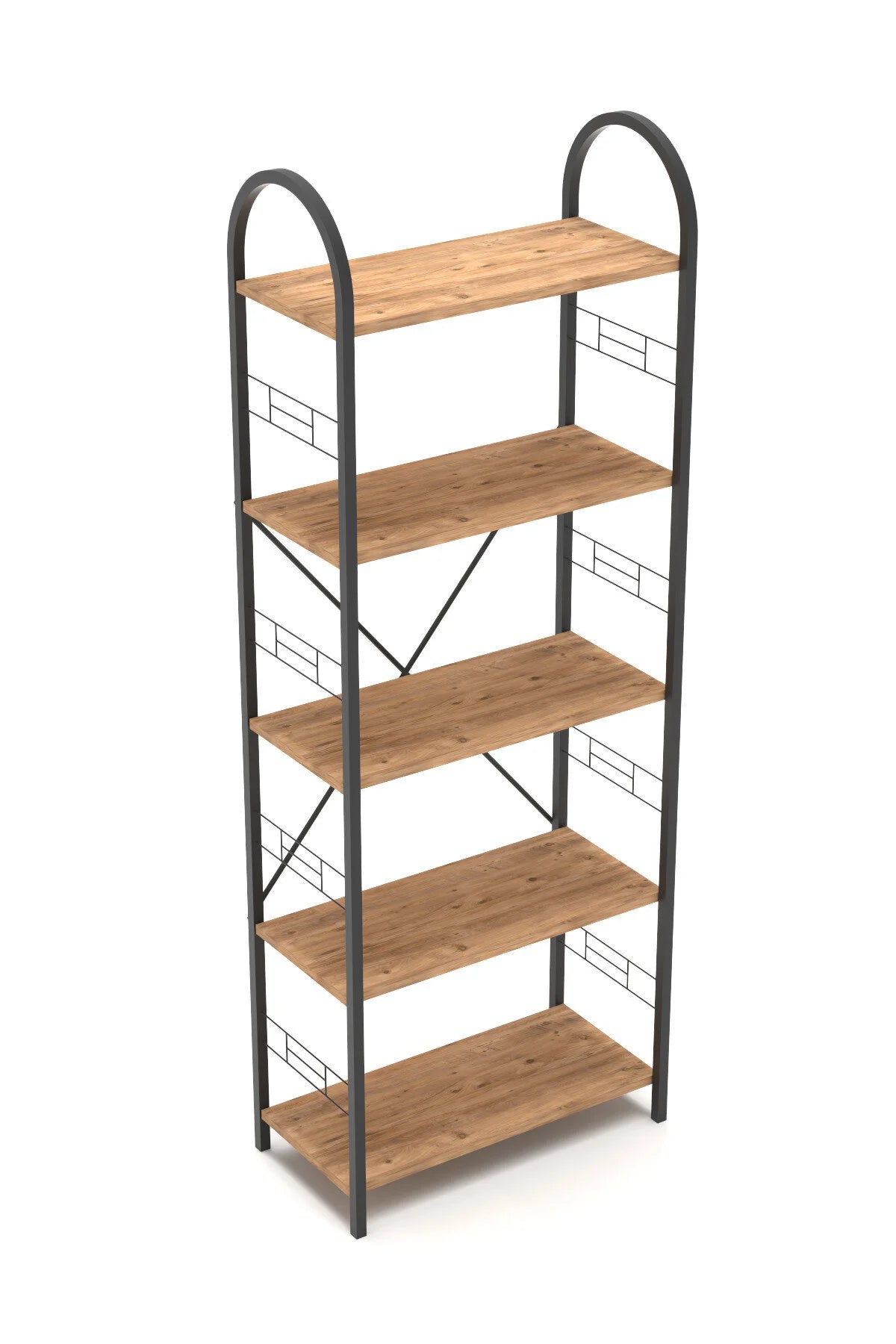 Метален рафт за книги Атлантически бор 180 cm – görsel 5
