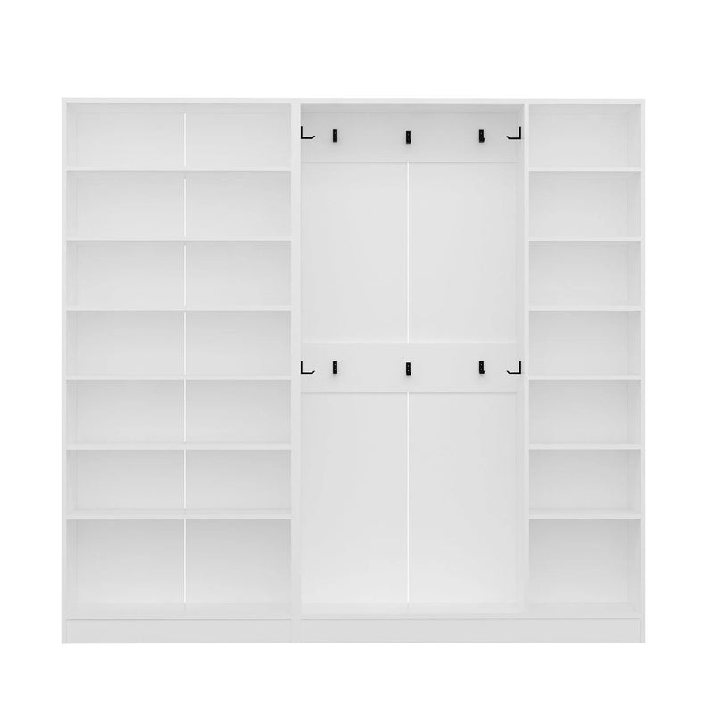 Kale210 Рафт с 5 отделения и 5 капака Бял