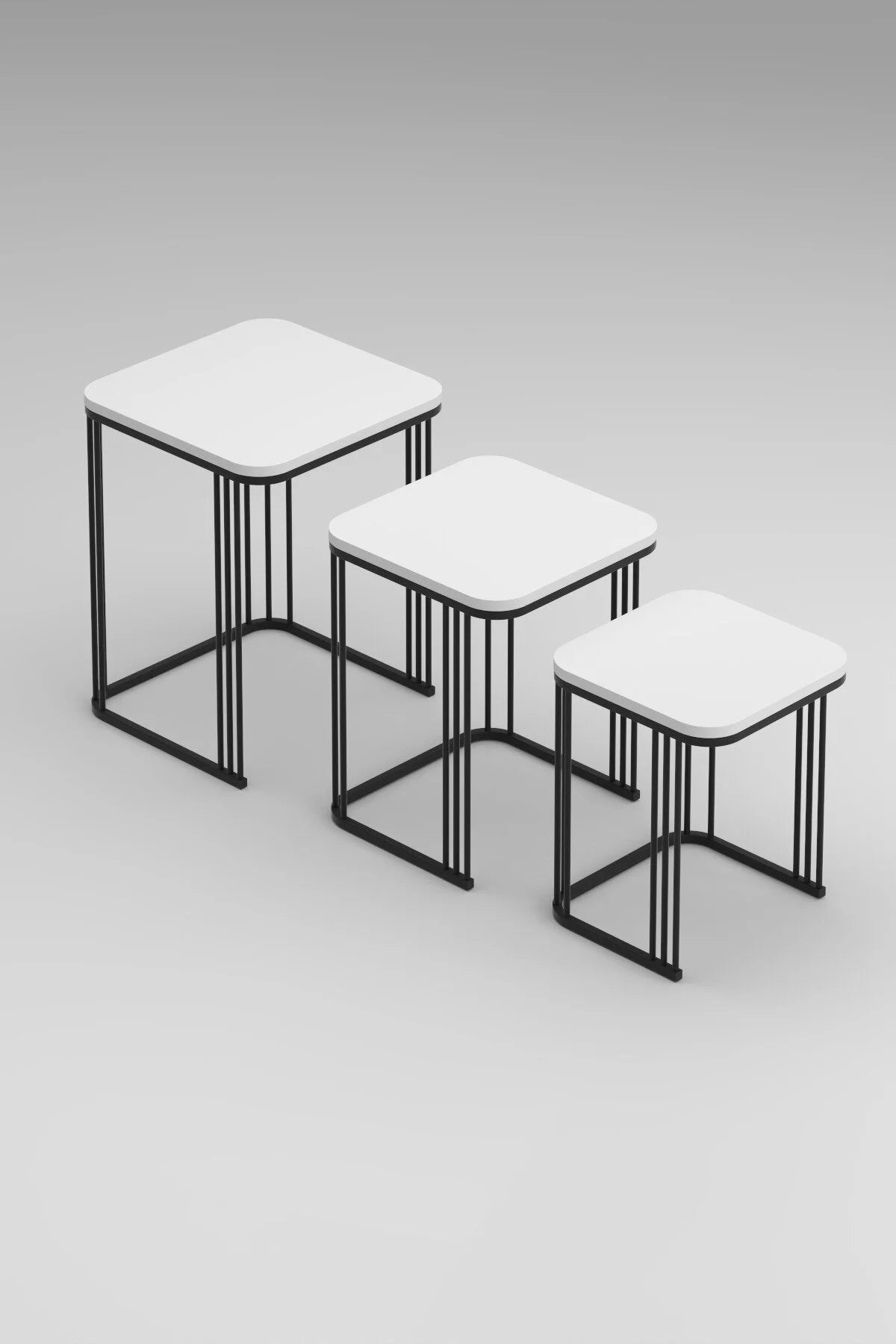 Маса за кафе Alize Nesting Бяла 3 бр – görsel 7