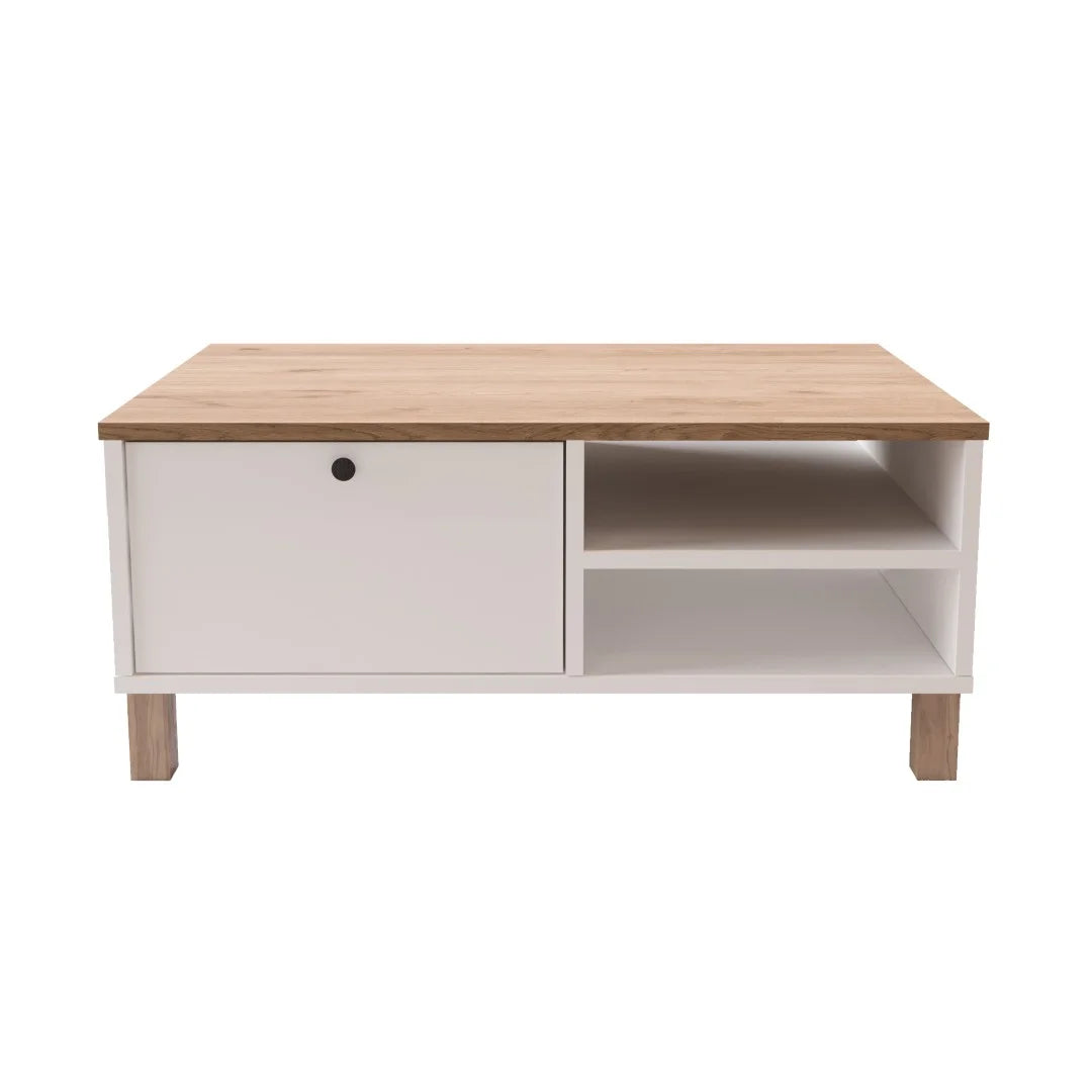 Холна маса Nord с дървени крака и кошница с калъфка-бяло ND8-SW – görsel 5