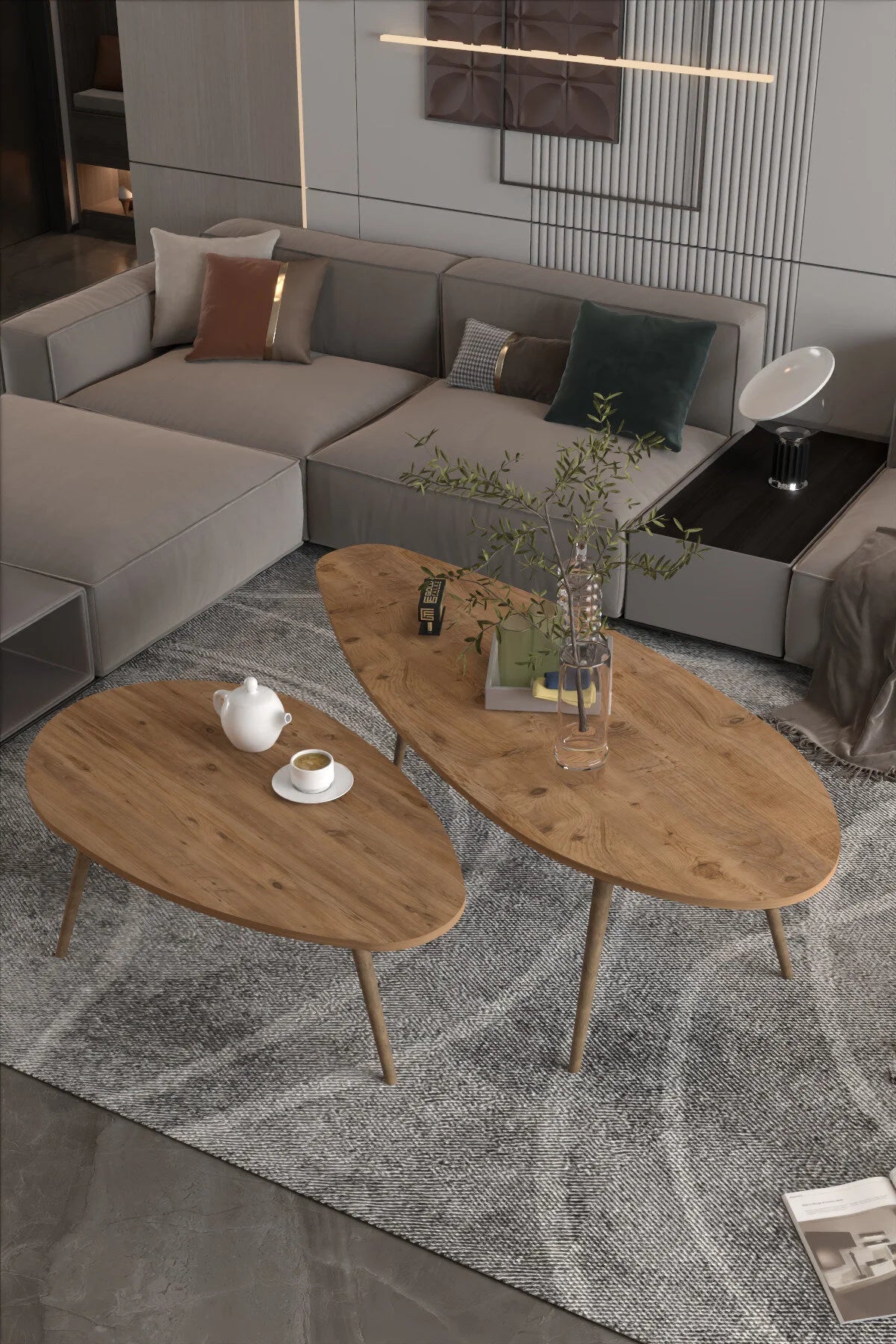 Комплект холна маса Ellipse ПДЧ Brown 116x46 – изображение 5
