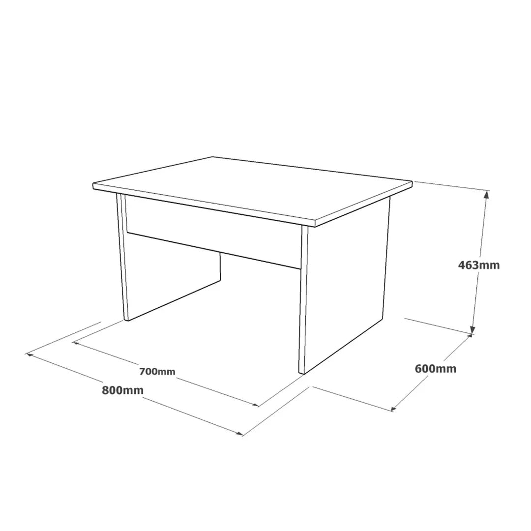 Офис холна маса Vista B 80cm*60cm Кафяв-Бетон-Антрацит – изображение 5