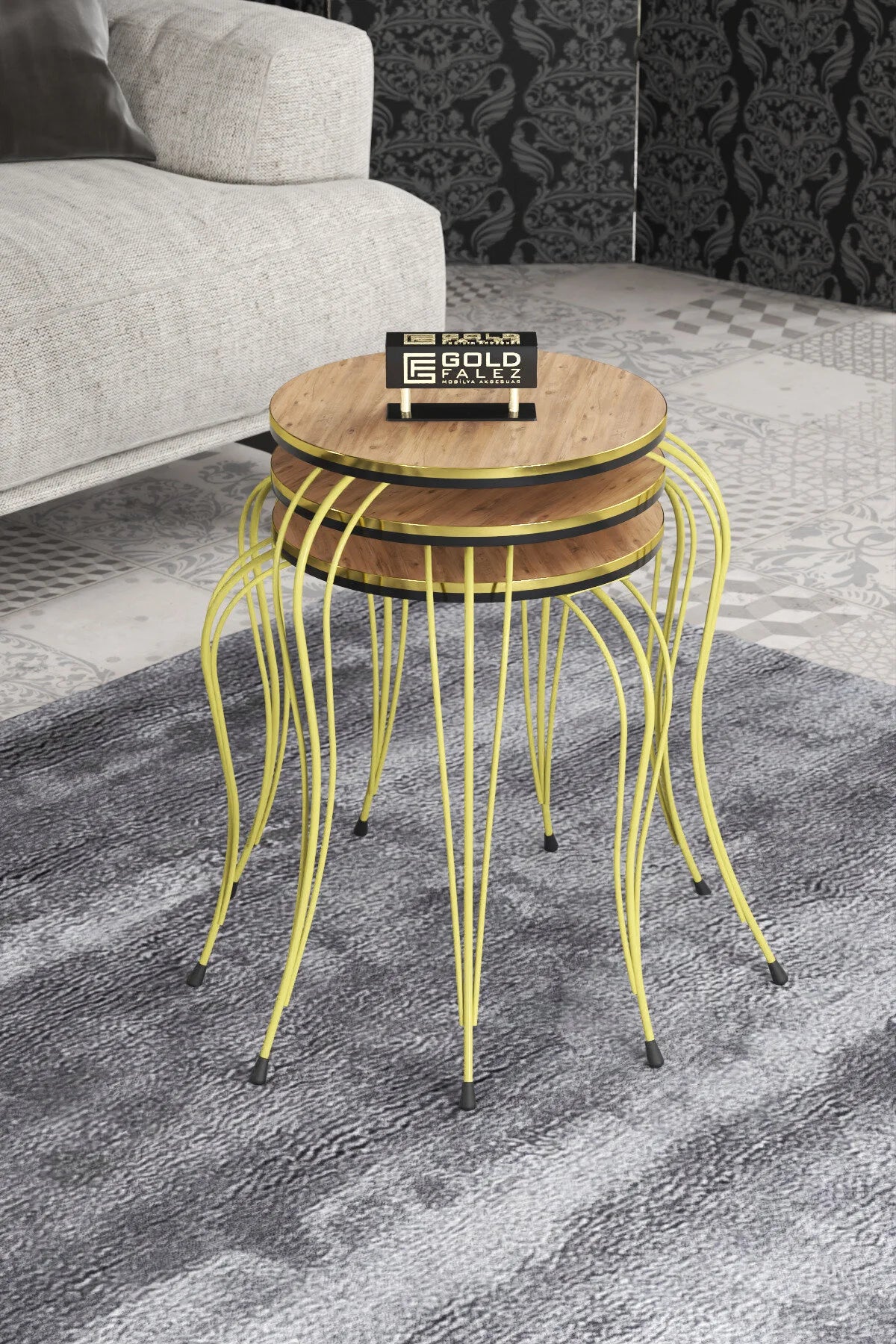 Маса за кафе Lükens Nesting Pine Brown – görsel 3