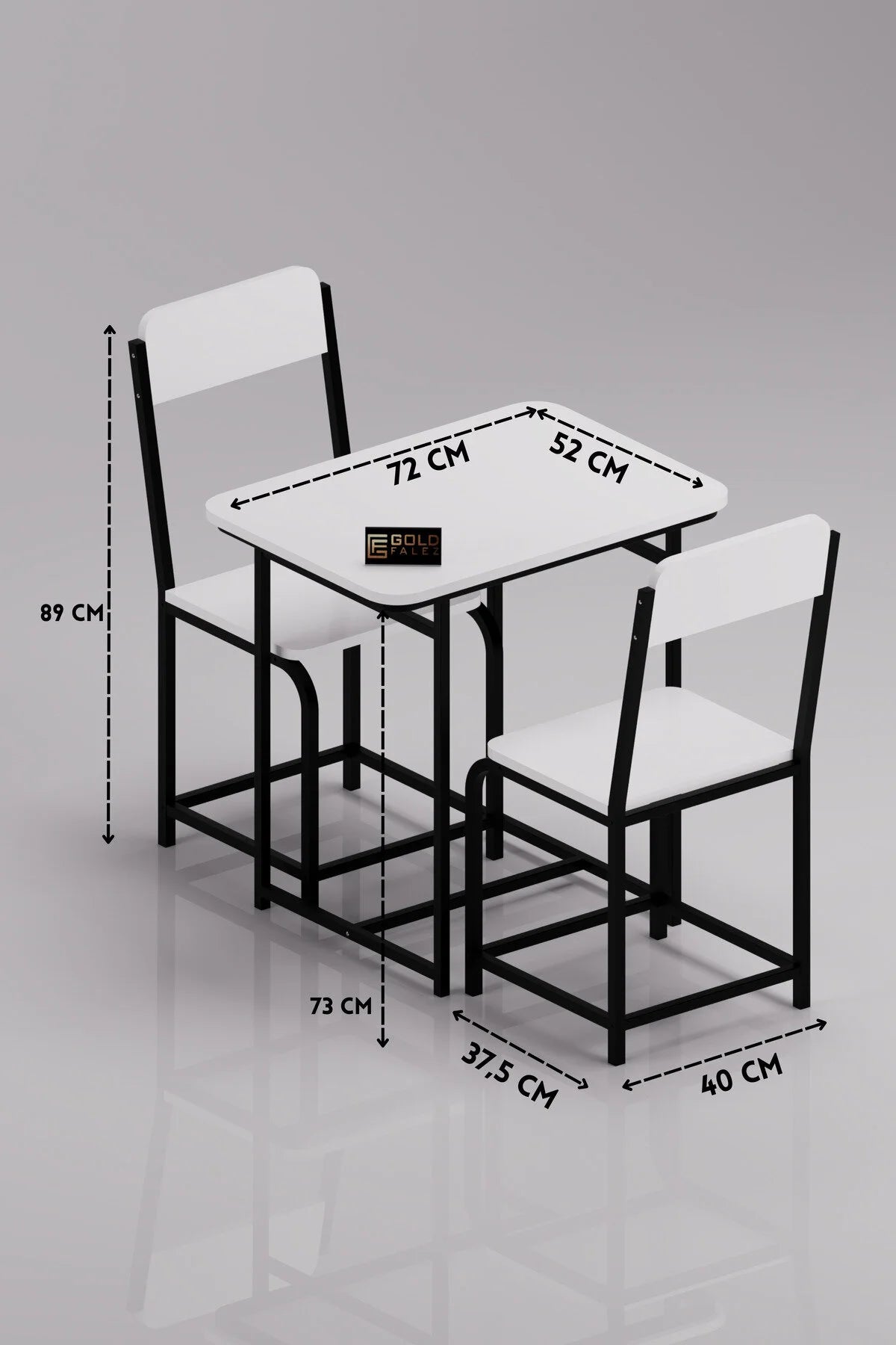 Комплект Кухненска Маса Minor ПДЧ Бяло 72x52 – görsel 4