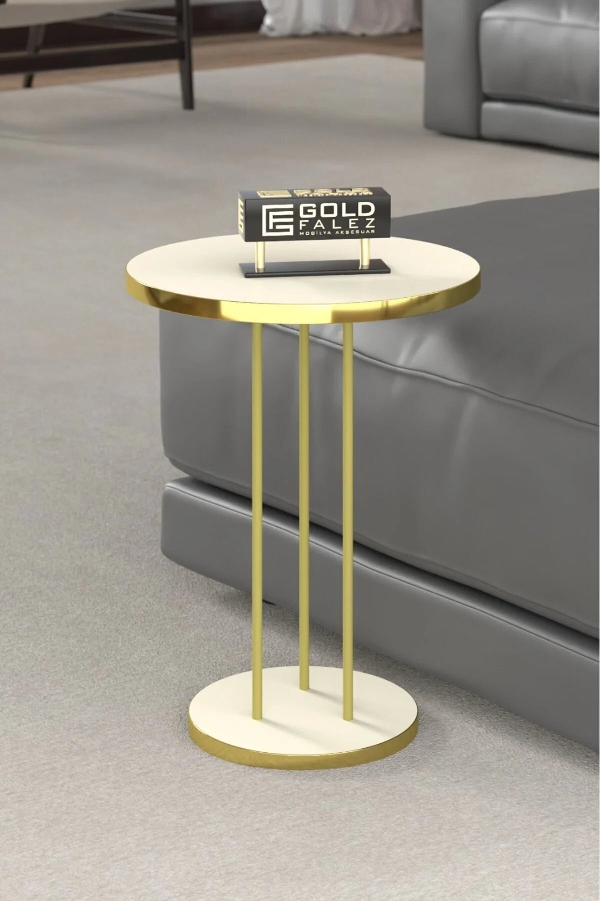 Комплект масички Gold Terra Крем-Бежов 3 бр – изображение 4