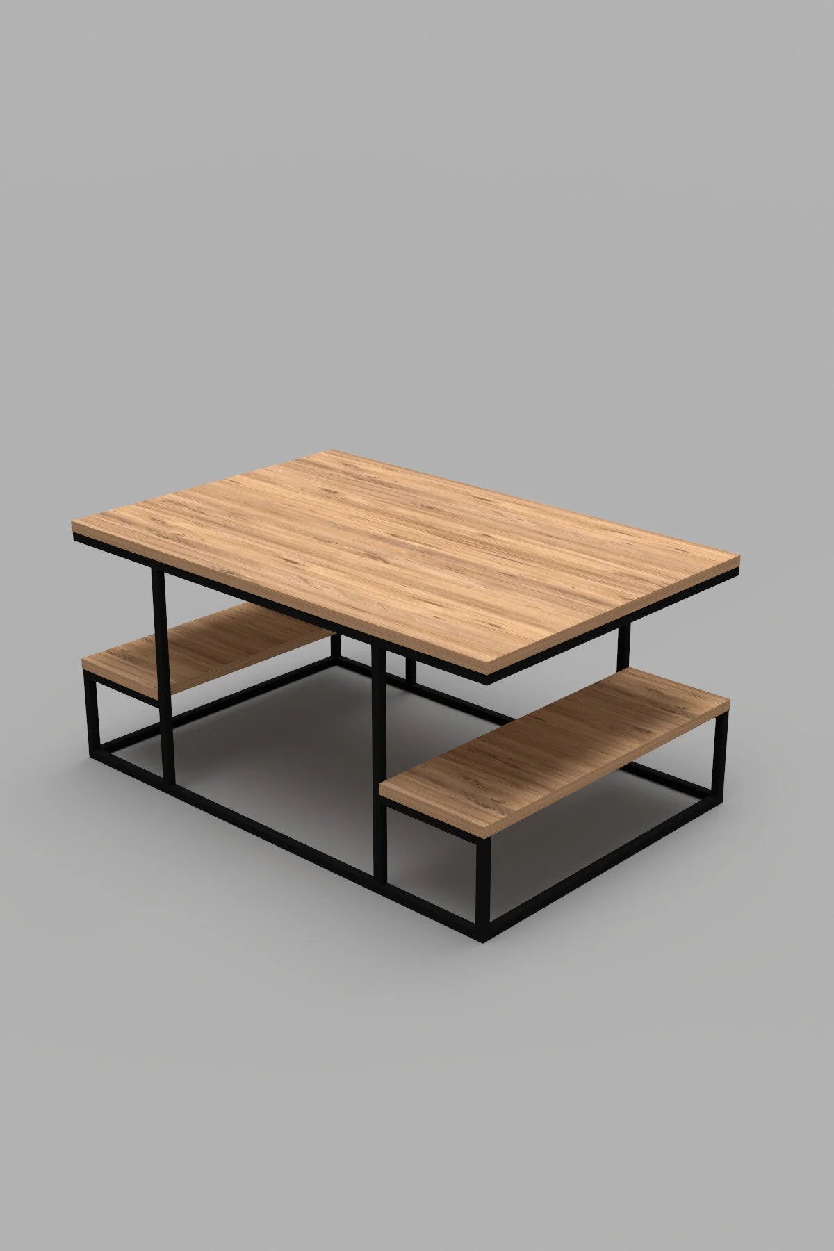Луксозна холна маса с рафтове чам 90x60 – изображение 6