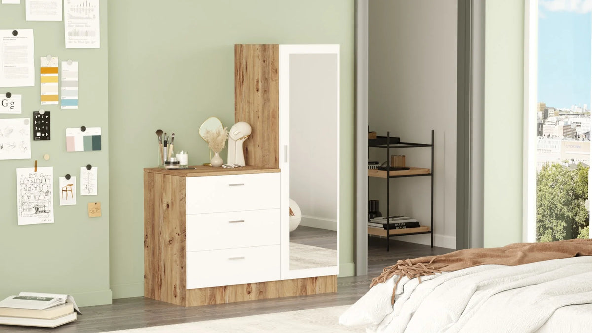 Огледален гардероб Nancy Pine-White CC6-AW – изображение 4
