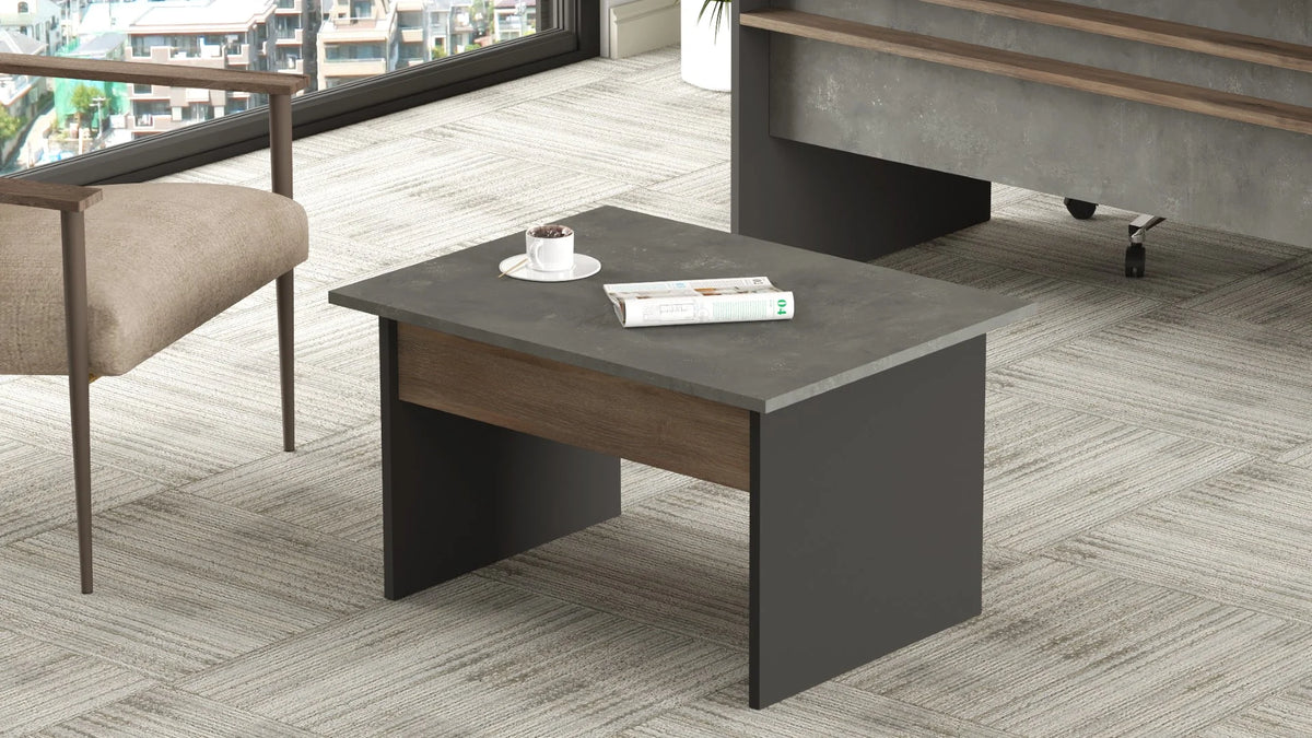 Офис холна маса Vista B 80cm*60cm Кафяв-Бетон-Антрацит – изображение 3