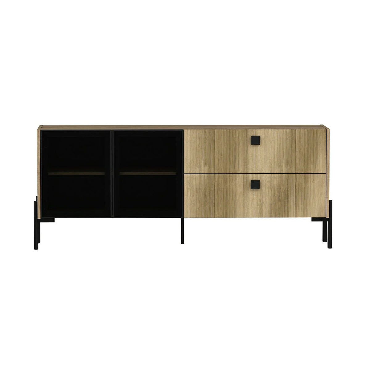 Maren Console 2 Glass Doors 2c Basket G Yunus – image 5