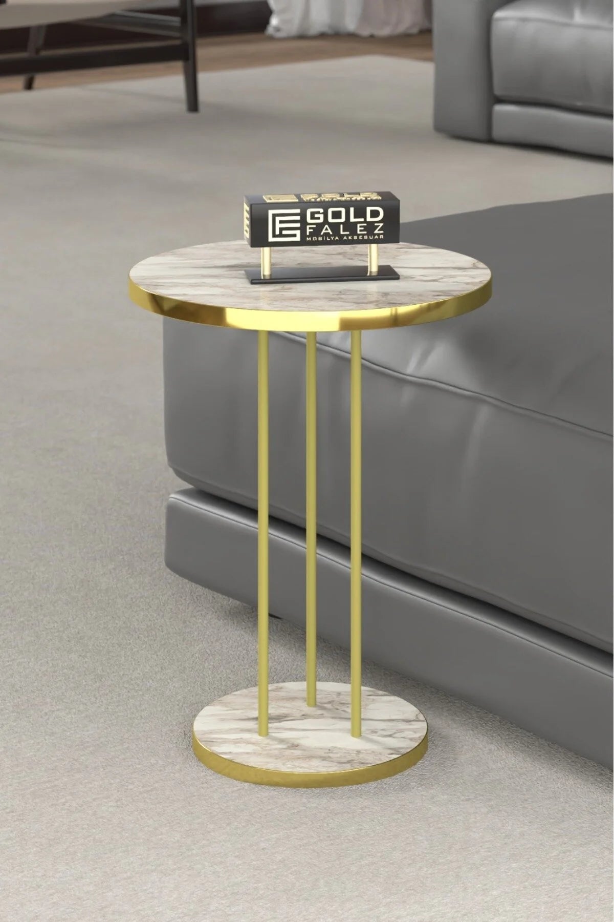 Комплект масички Gold Terra Efes Бял 3 бр – изображение 4