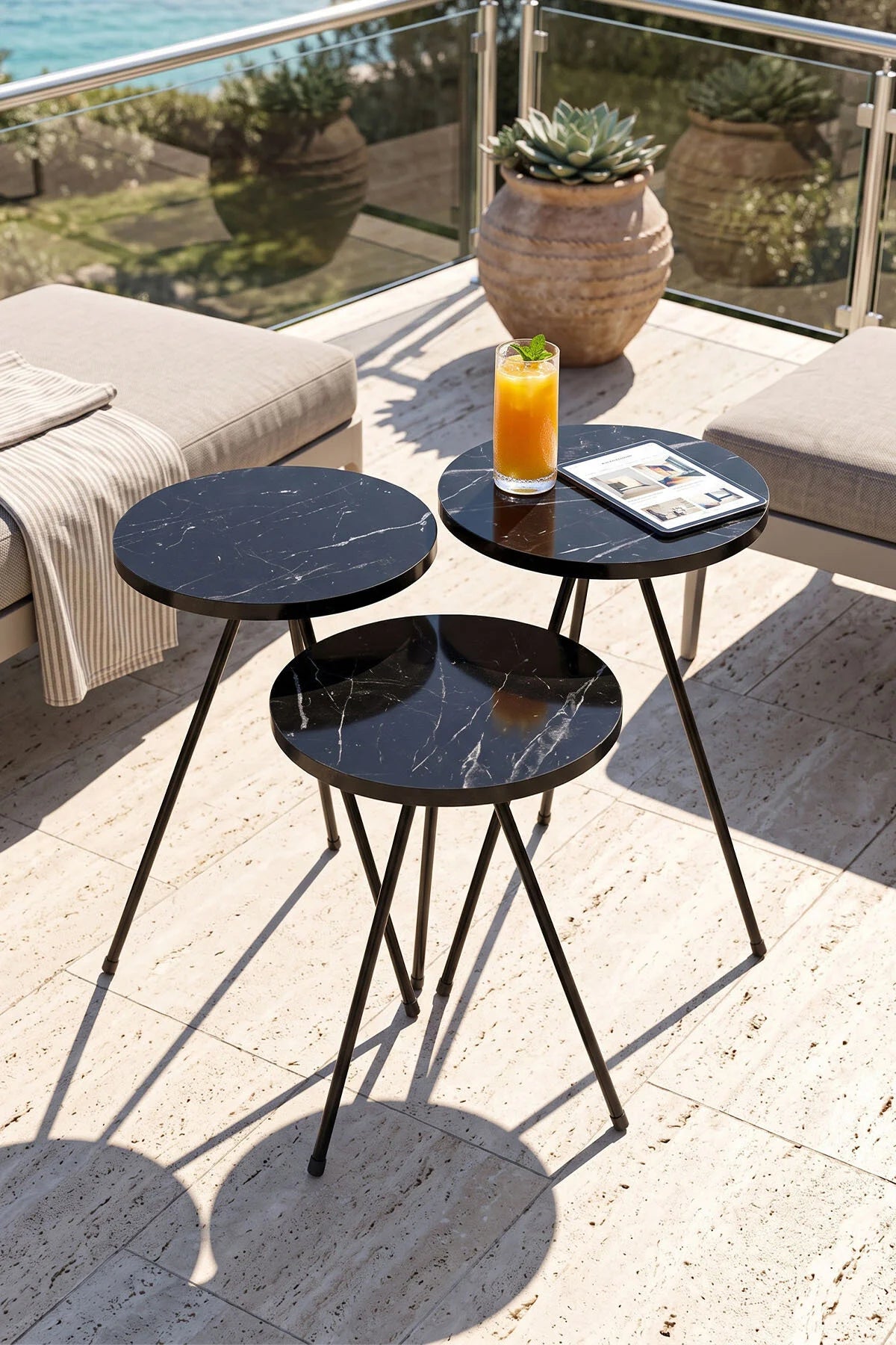 Метална маса за кафе Bendir Black – изображение 5