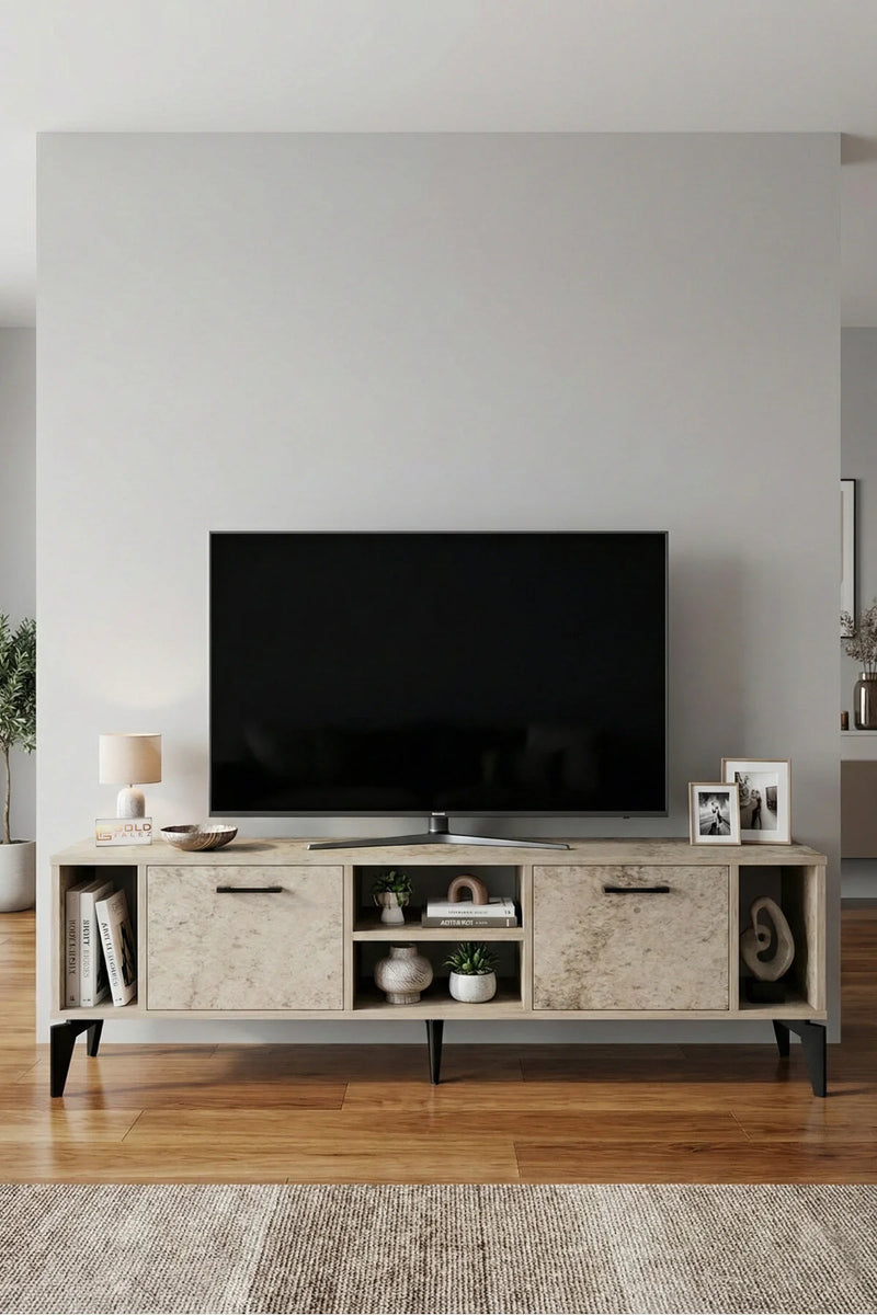 Поставка за телевизор Linya ПДЧ Екрю 160x35 cm