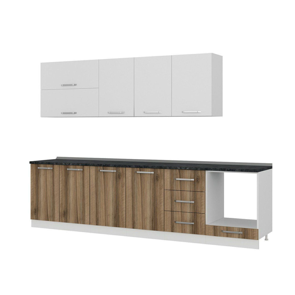 300 Cm Кухненски шкаф бяло злато 300-D7 – изображение 4