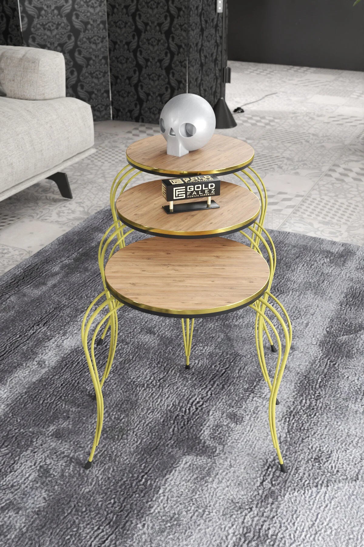 Маса за кафе Lükens Nesting Pine Brown – görsel 2