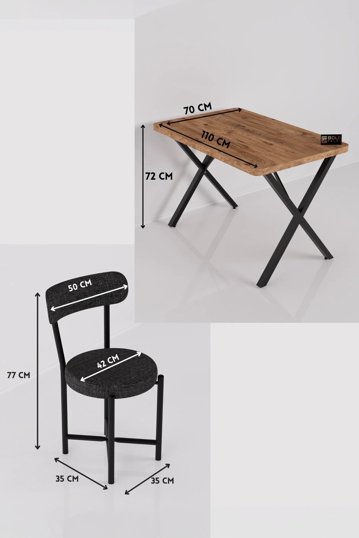 Комплект за маса Теди Многоцветен антрацит 110x70 cm – изображение 5