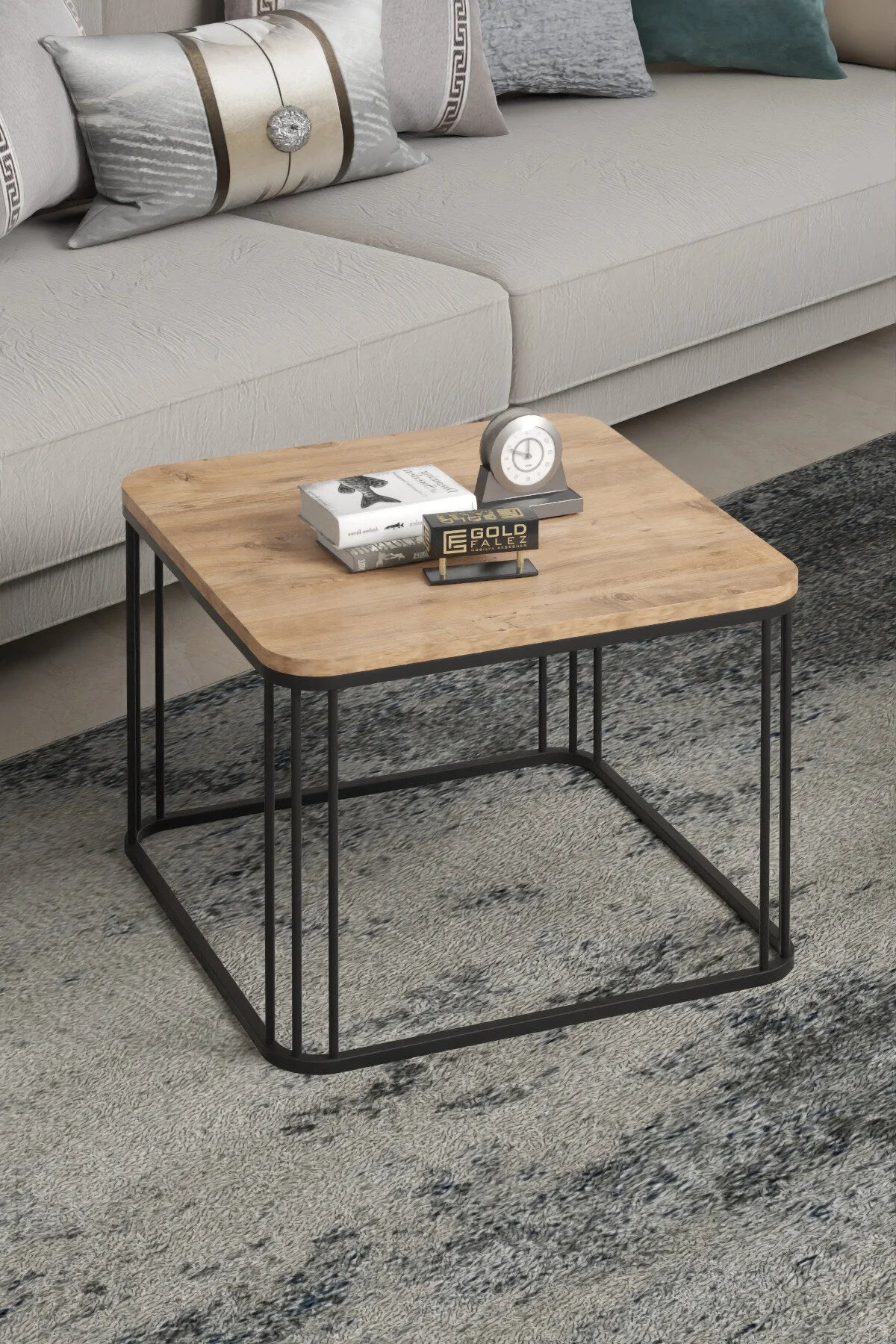 Комплект маси за кафе Alize Pine Brown 4 части – görsel 4