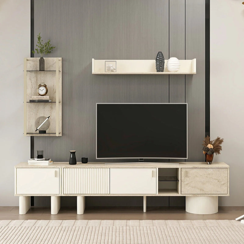 Valento TV модул Пълен комплект (TV модул + горен модул + модул за стъклен рафт + страничен модул)